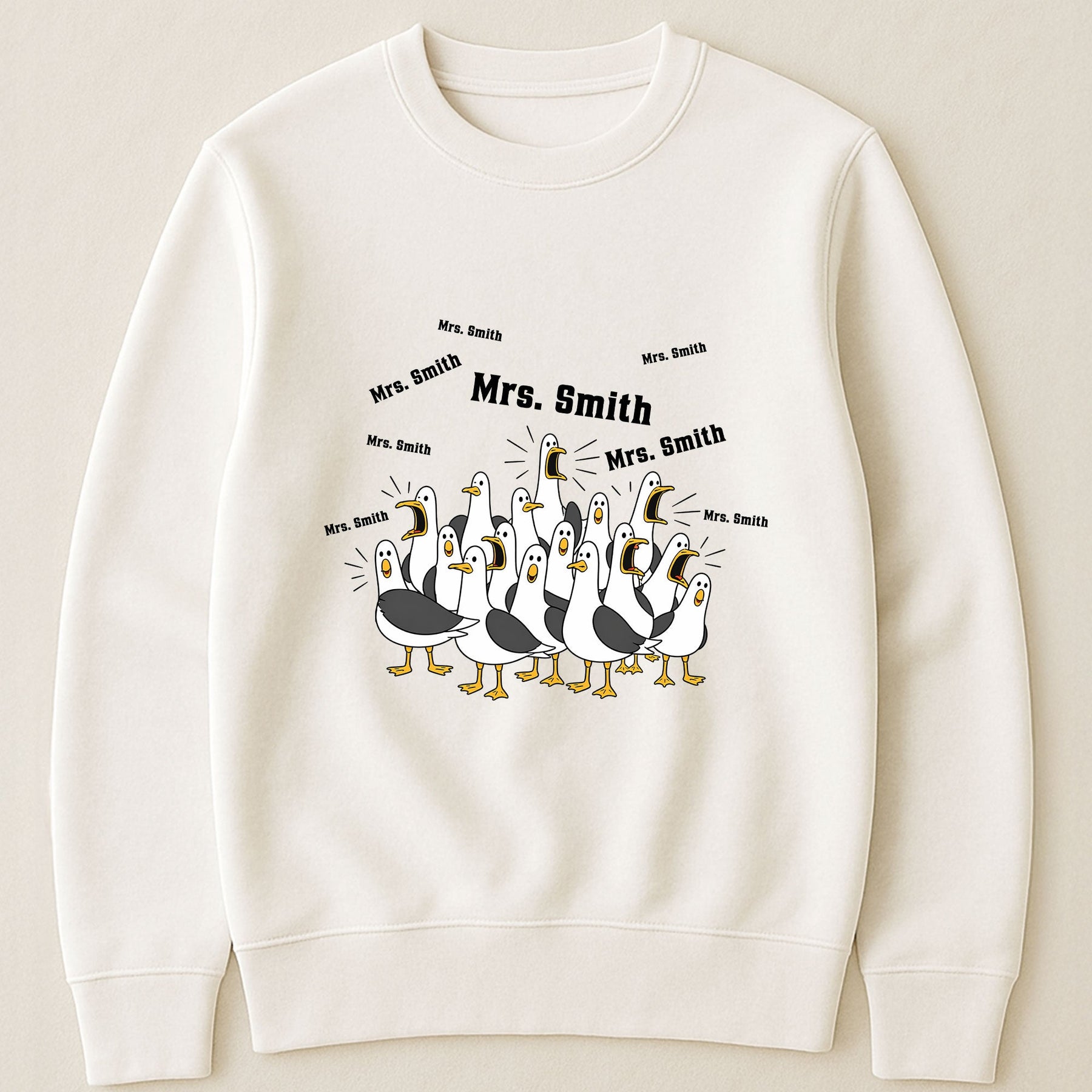 Custom Funny Seagulls Teacher - Personalized Shirt