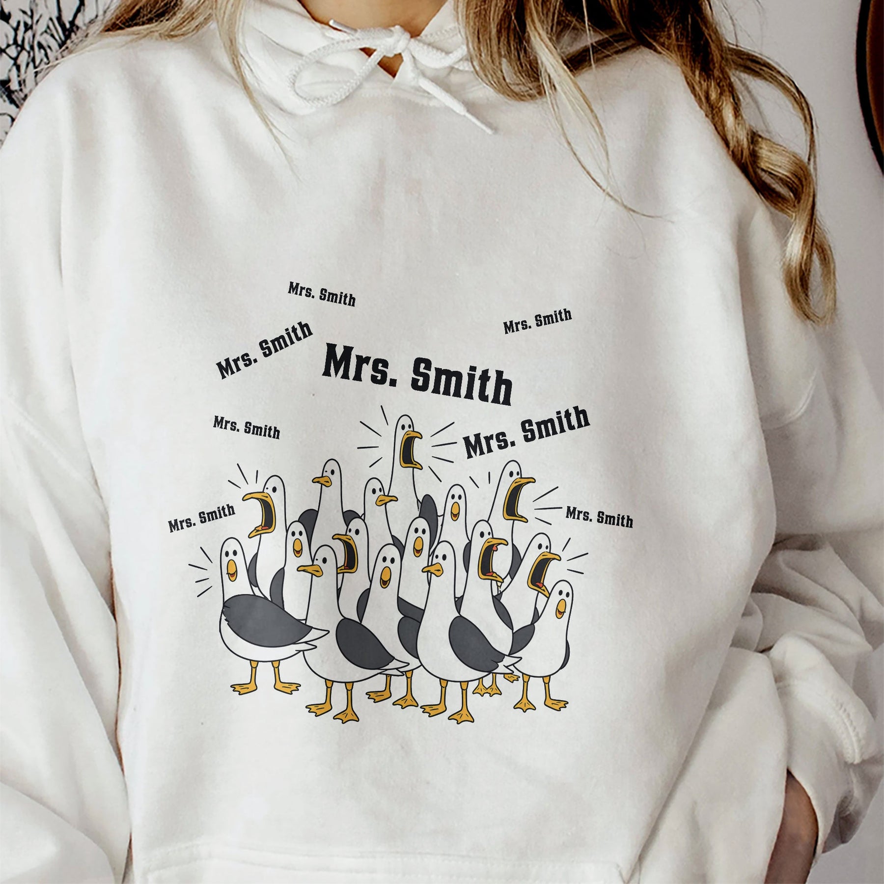 Custom Funny Seagulls Teacher - Personalized Shirt