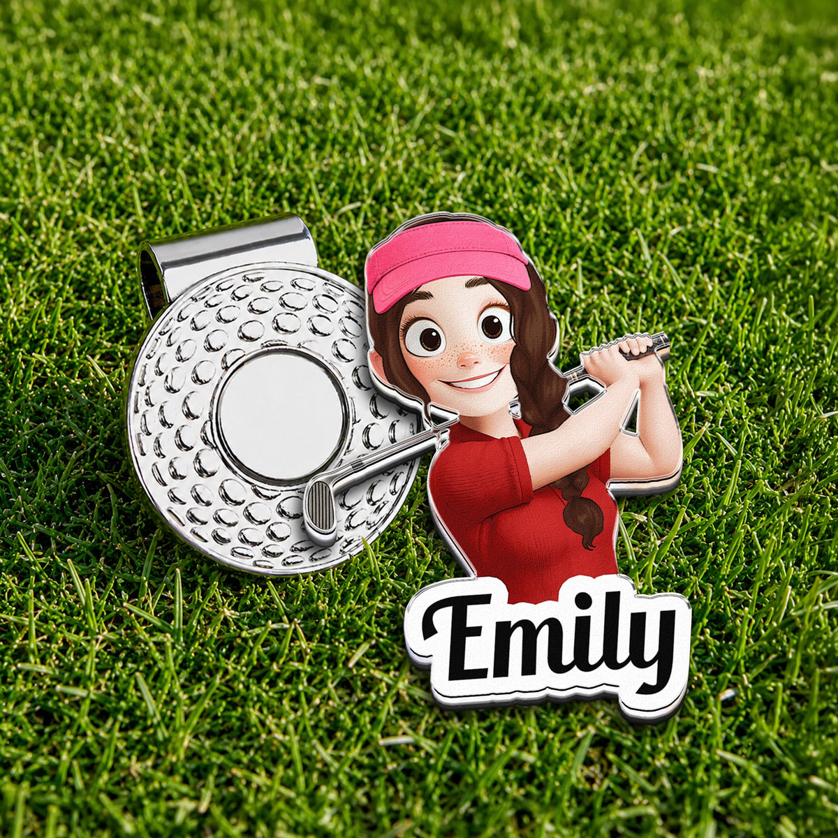 Custom Golf Character, Name And Face Gift For Golf Players, Golf Lover - Personalized Golf Ball Marker