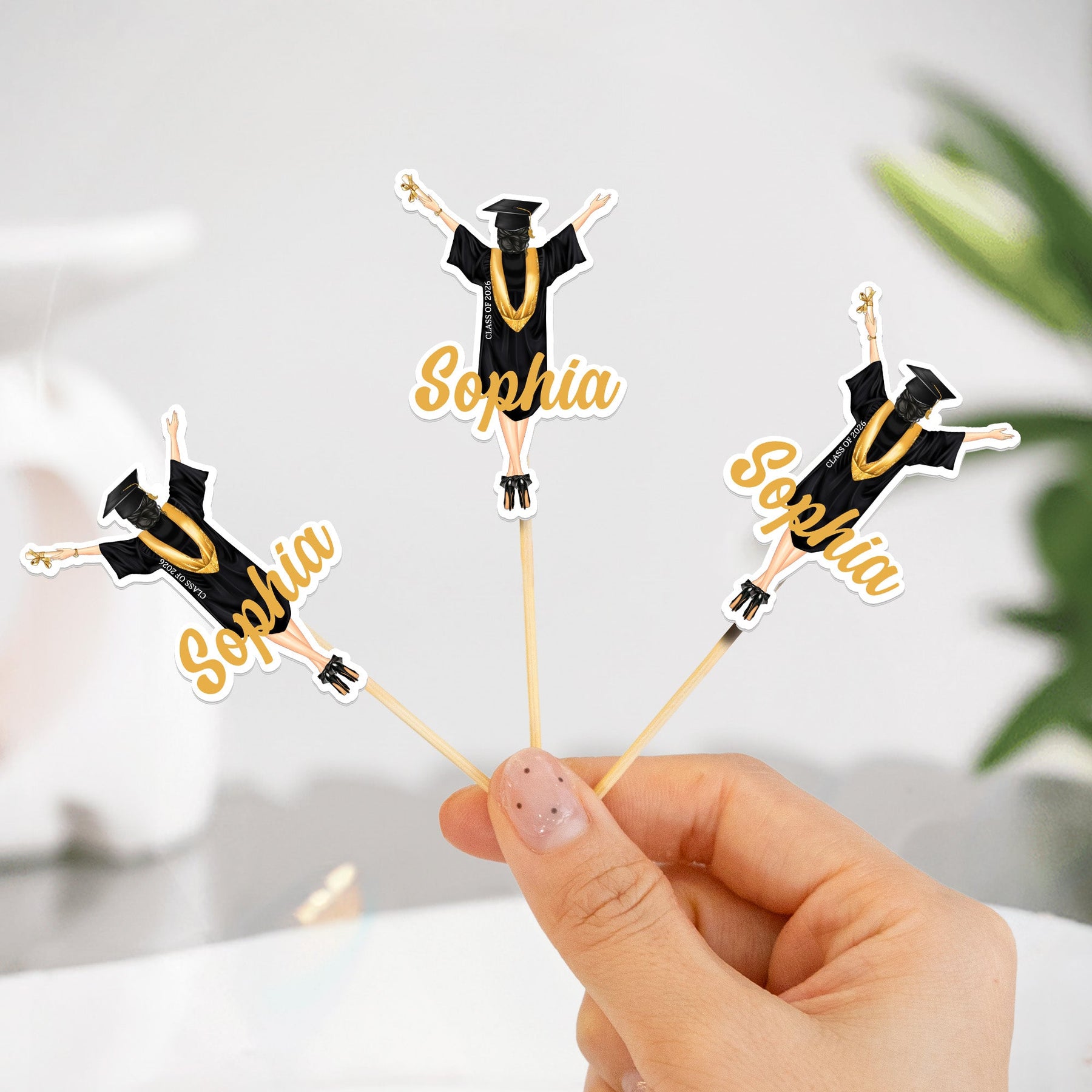 Custom Graduation - Personalized Cupcake Toppers