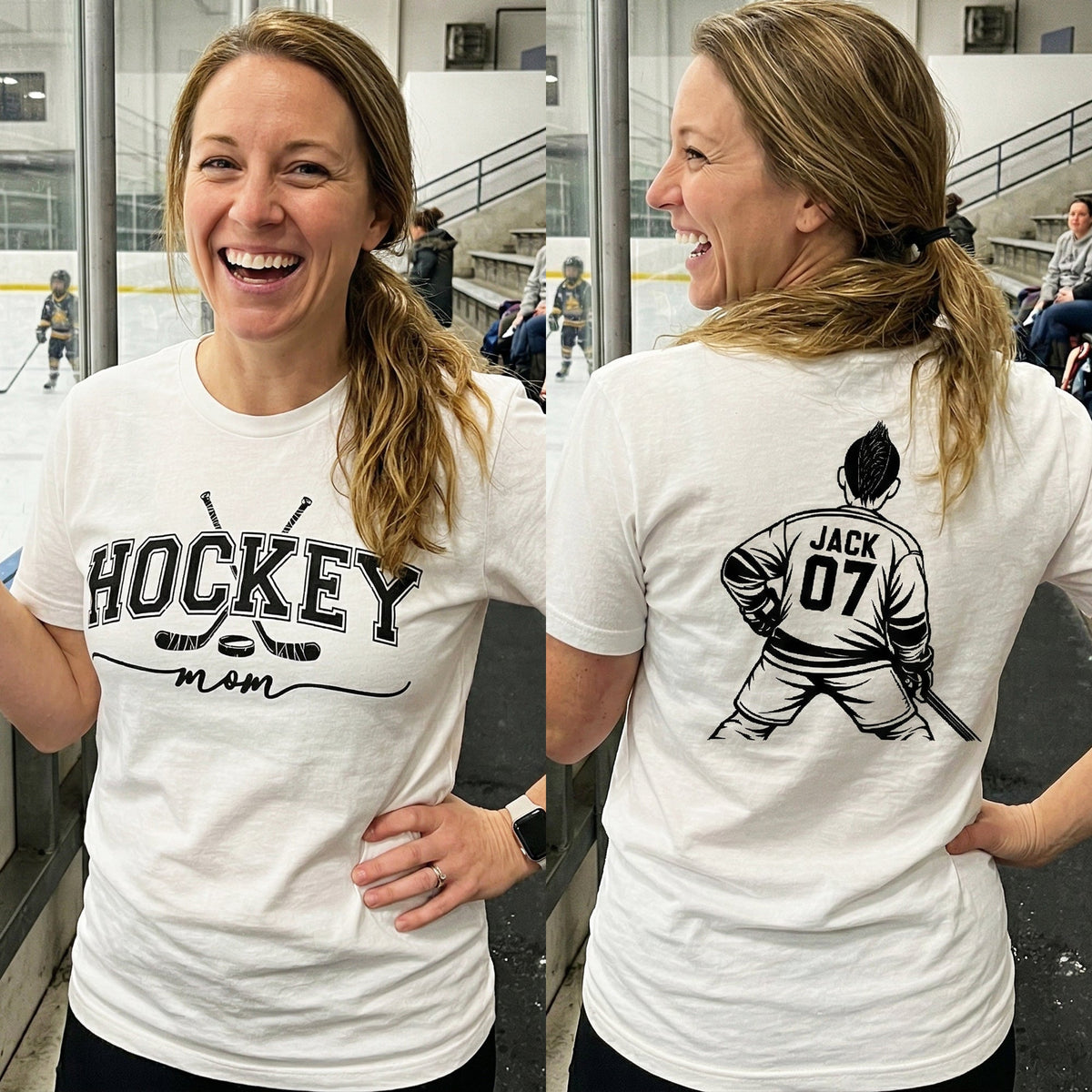 Custom Hockey Mom, Grandma - Personalized Shirt