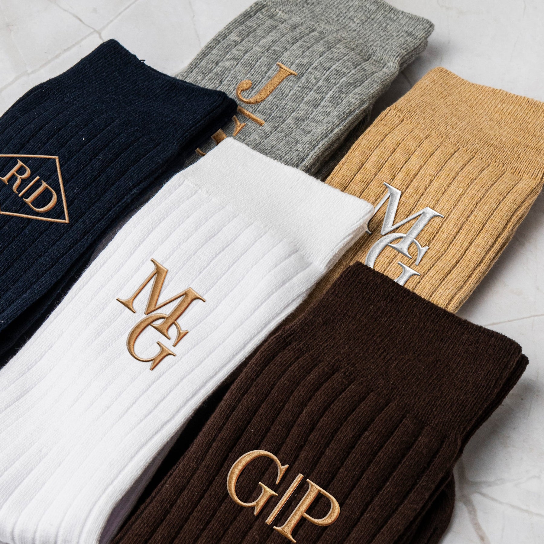 Custom Initials Wedding Gifts For Groomsman Best Man Wedding Party Gifts - Personalized Socks