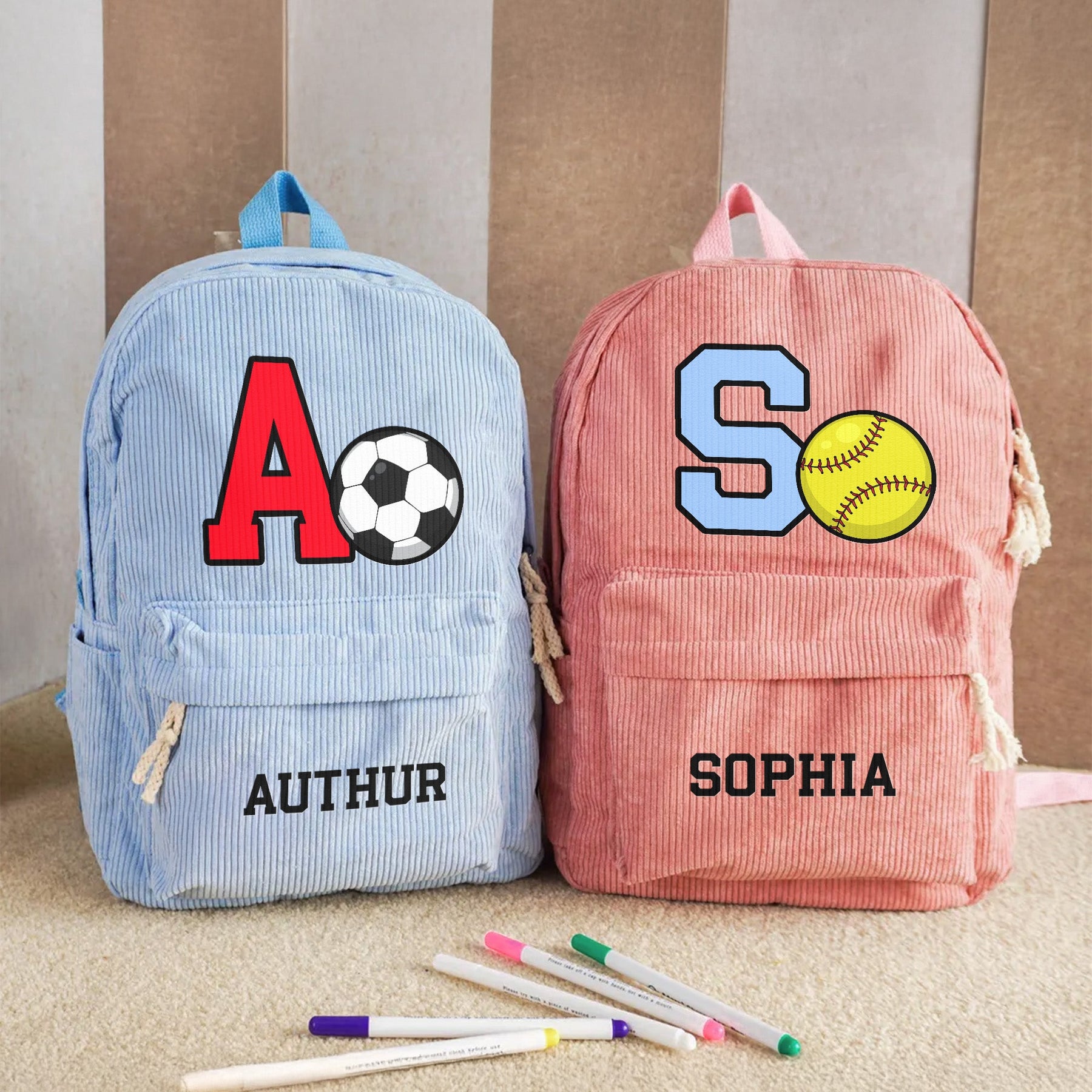 Custom Name, Sports For Back To School For Kids - Personalized Backpack