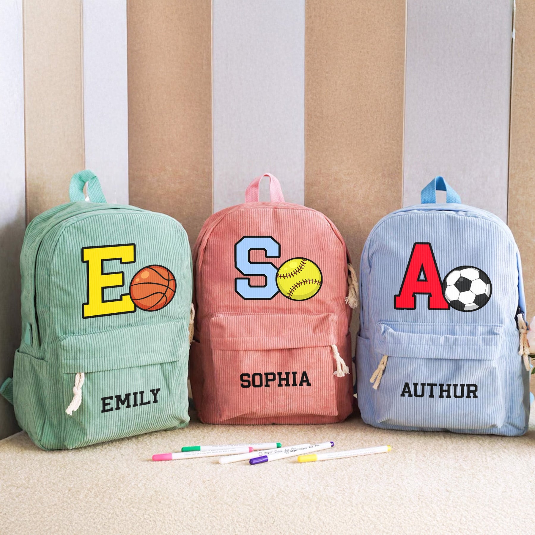 Custom Name, Sports For Back To School For Kids - Personalized Backpack