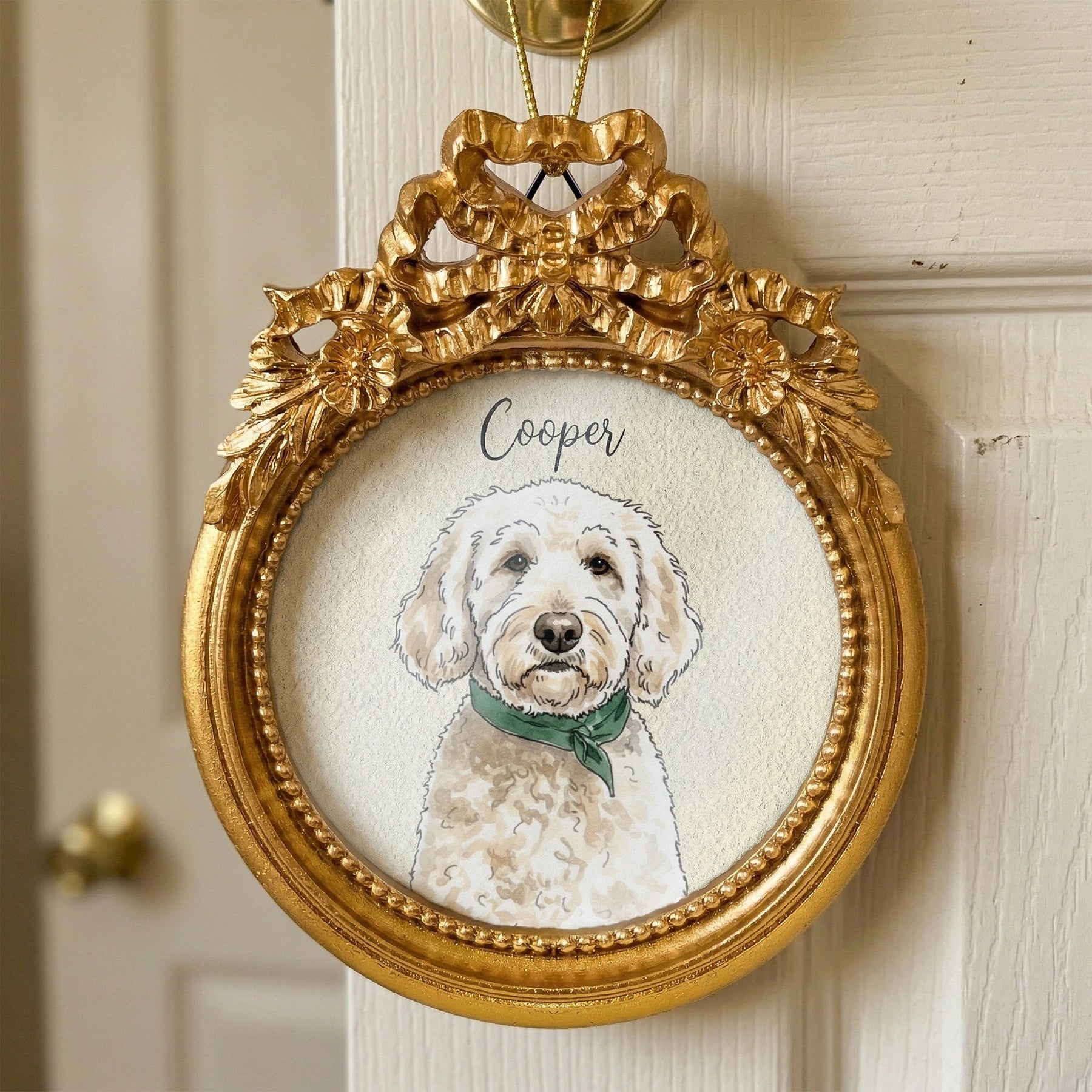 Custom Pet Portrait Watercolor Gift For Dog Lovers, Cat Lovers - Personalized Photo Frame