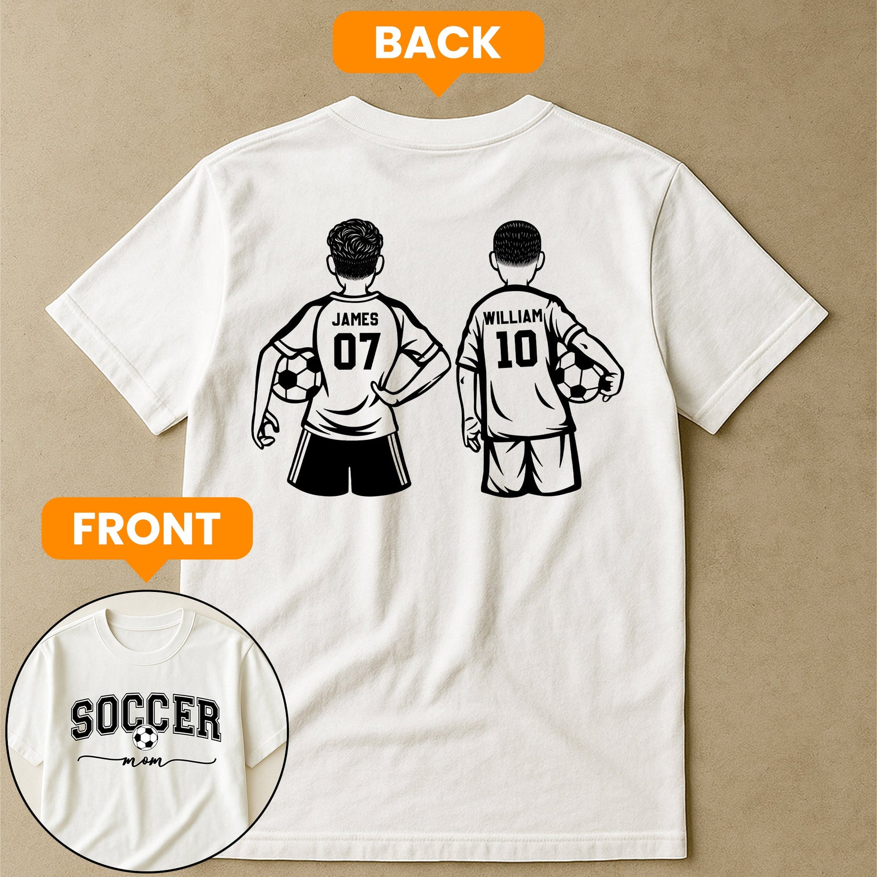 Custom Soccer Mom, Grandma - Personalized Shirt