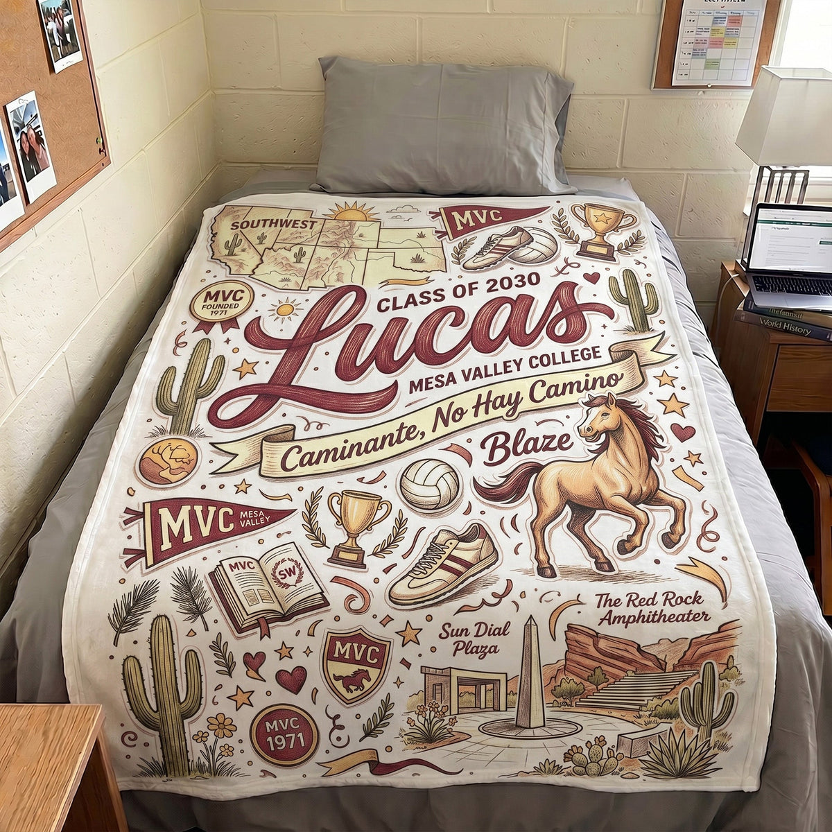 Custom University Spirit - Personalized Blanket