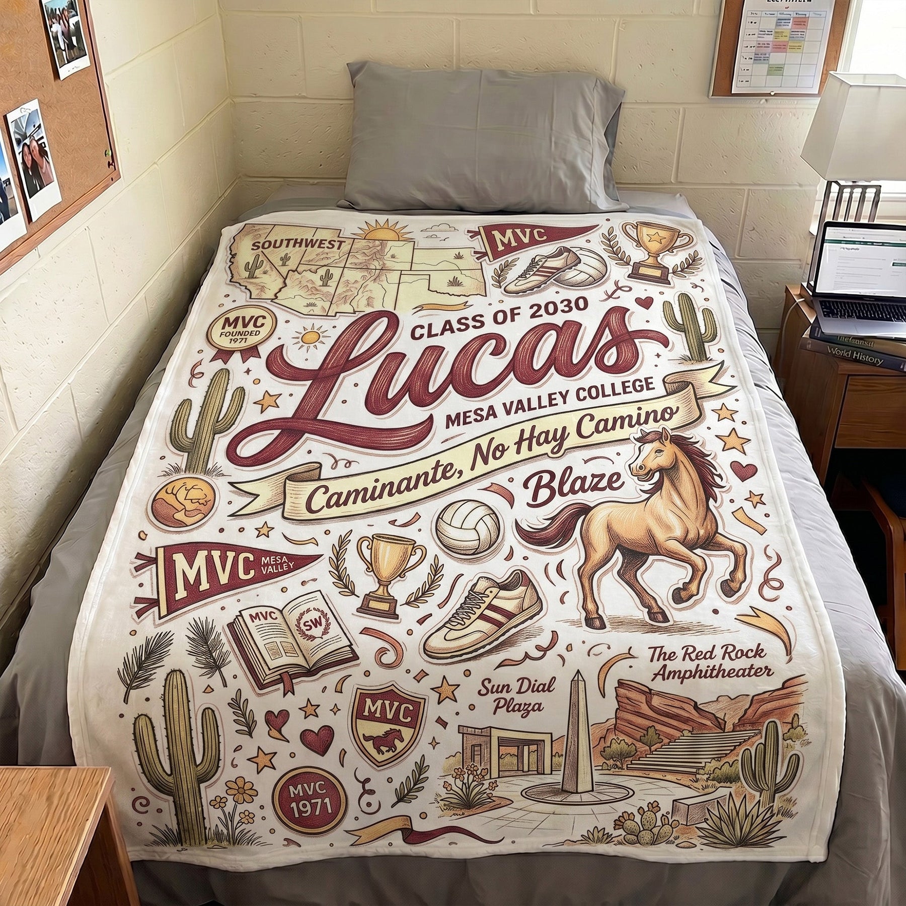 Custom University Spirit - Personalized Blanket