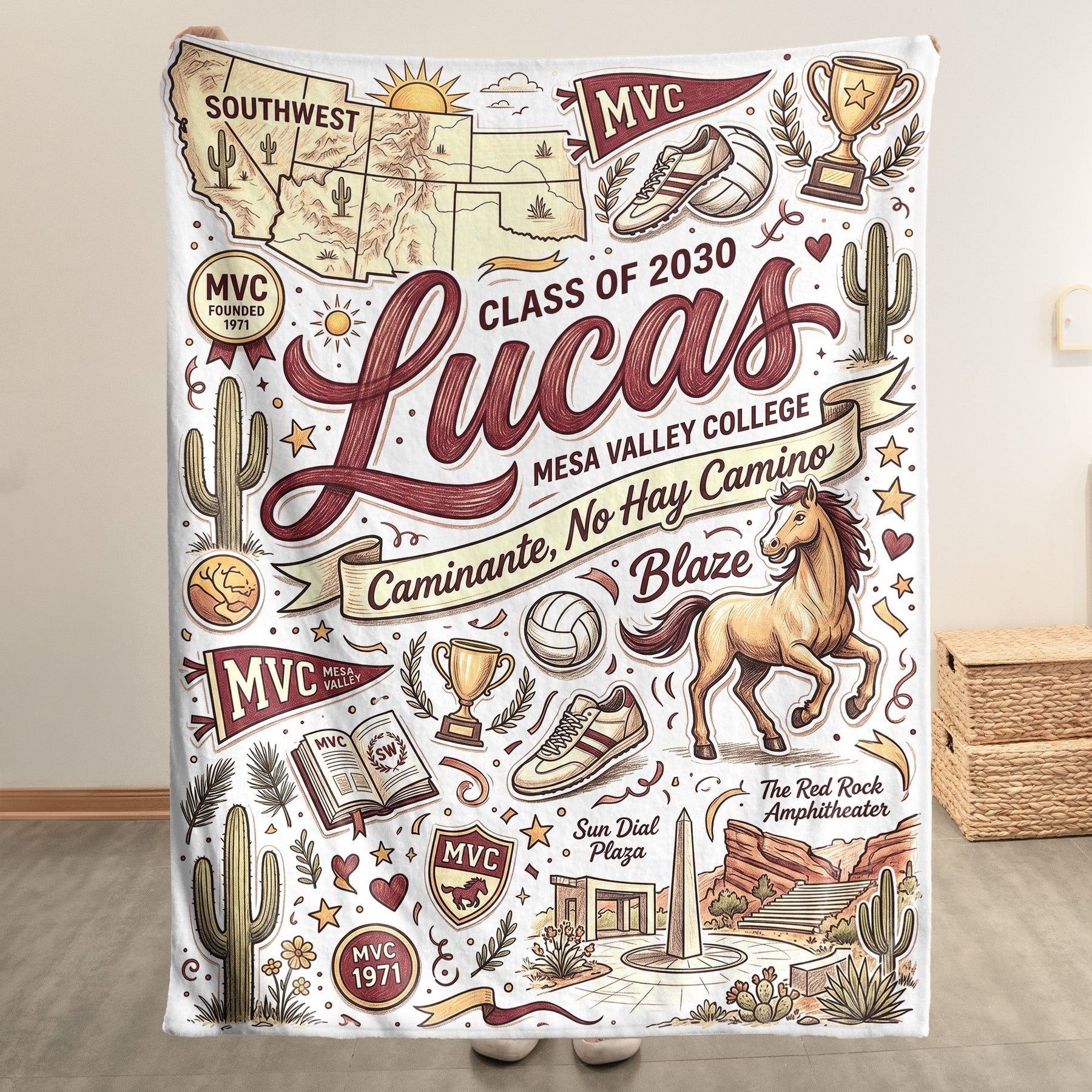 Custom University Spirit - Personalized Blanket