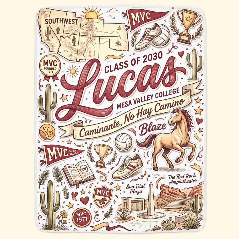 Custom University Spirit - Personalized Blanket