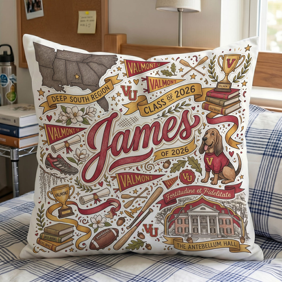 Custom University Spirit - Personalized Pillow