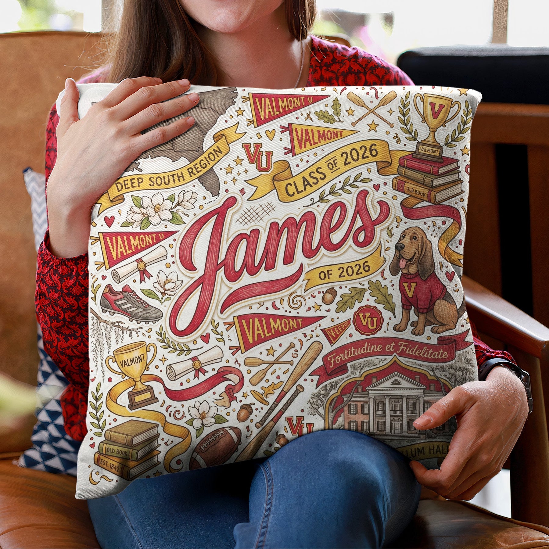 Custom University Spirit - Personalized Pillow
