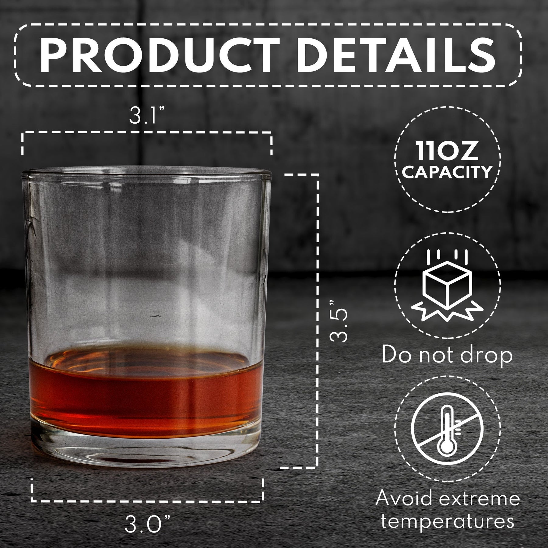 Dad...Thanks For Not Pulling Out - Personalized Whiskey Glass
