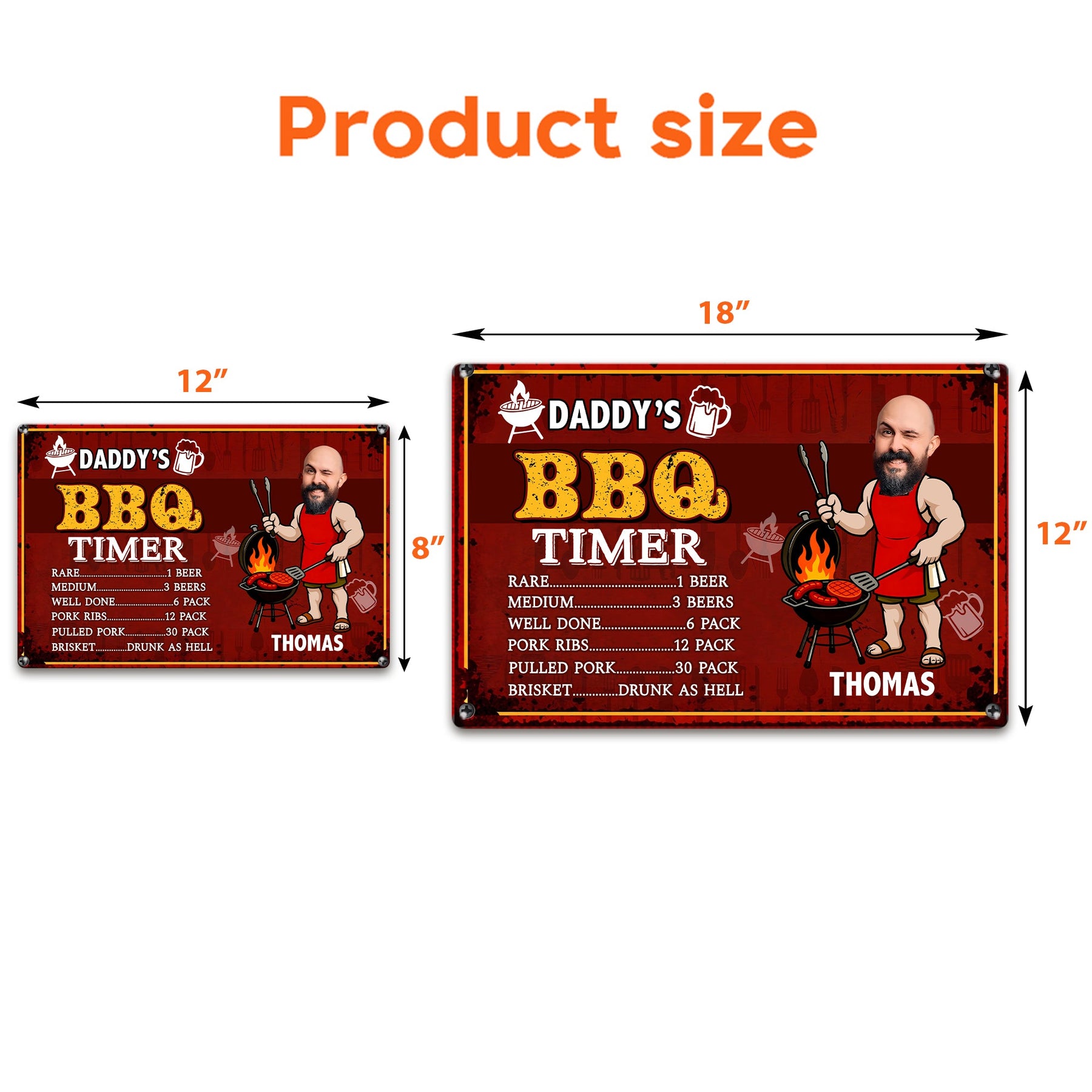 Dad BBQ Grill - Funny Father's Day Gift - Personalized Metal Sign