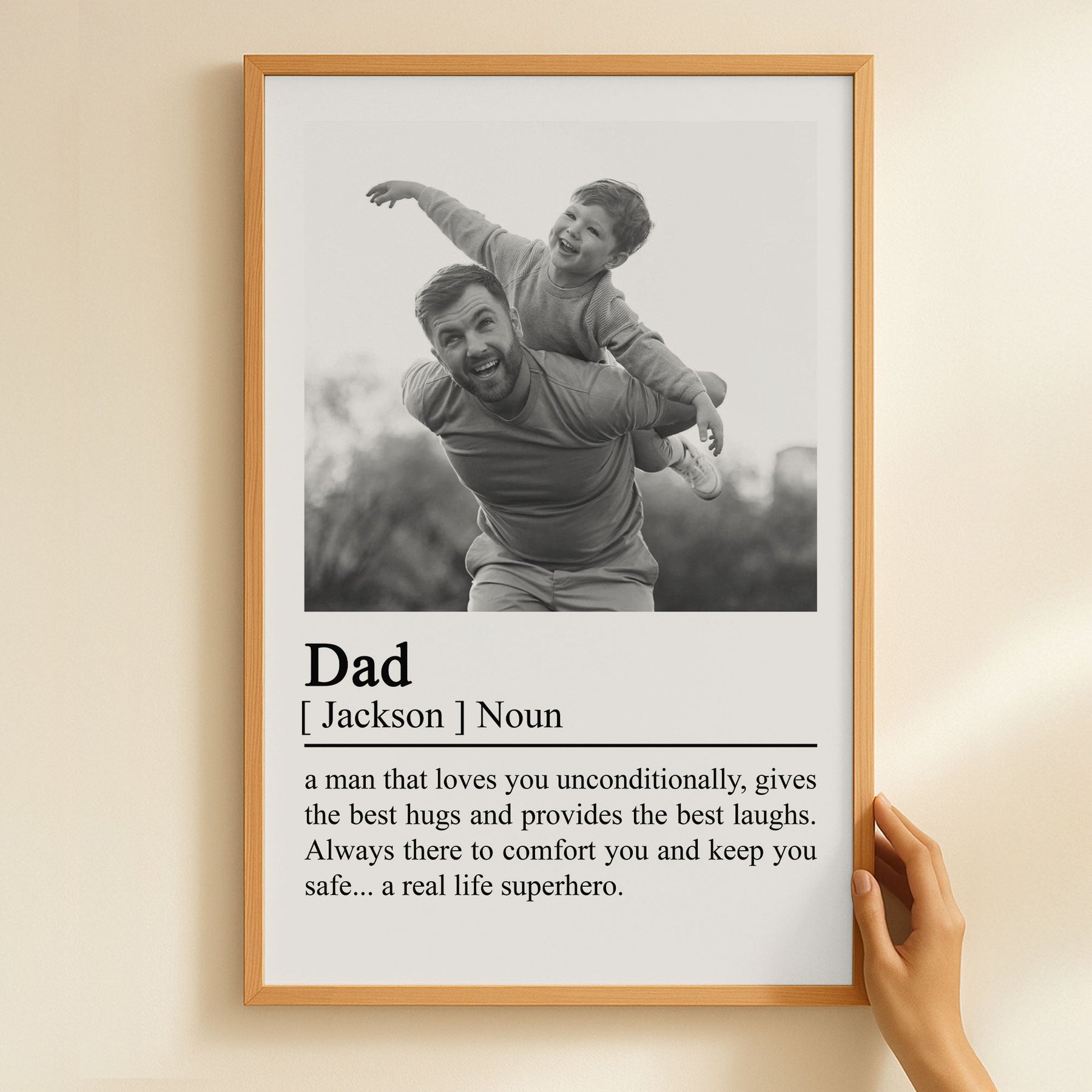 Dad Definition - Father's Day Gifts For Husband, Daddy - Personalized Photo Poster