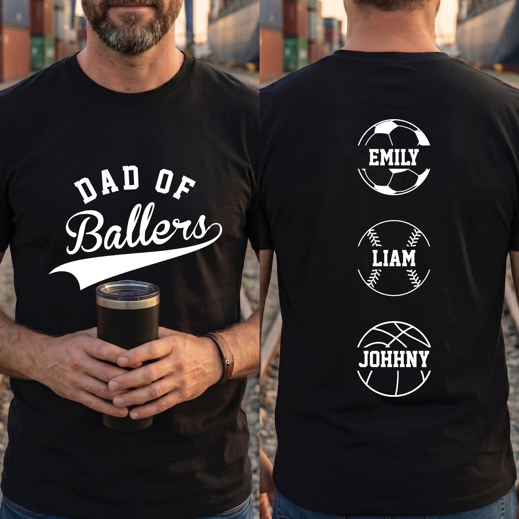 Dad Of Ballers - Personalized Shirt