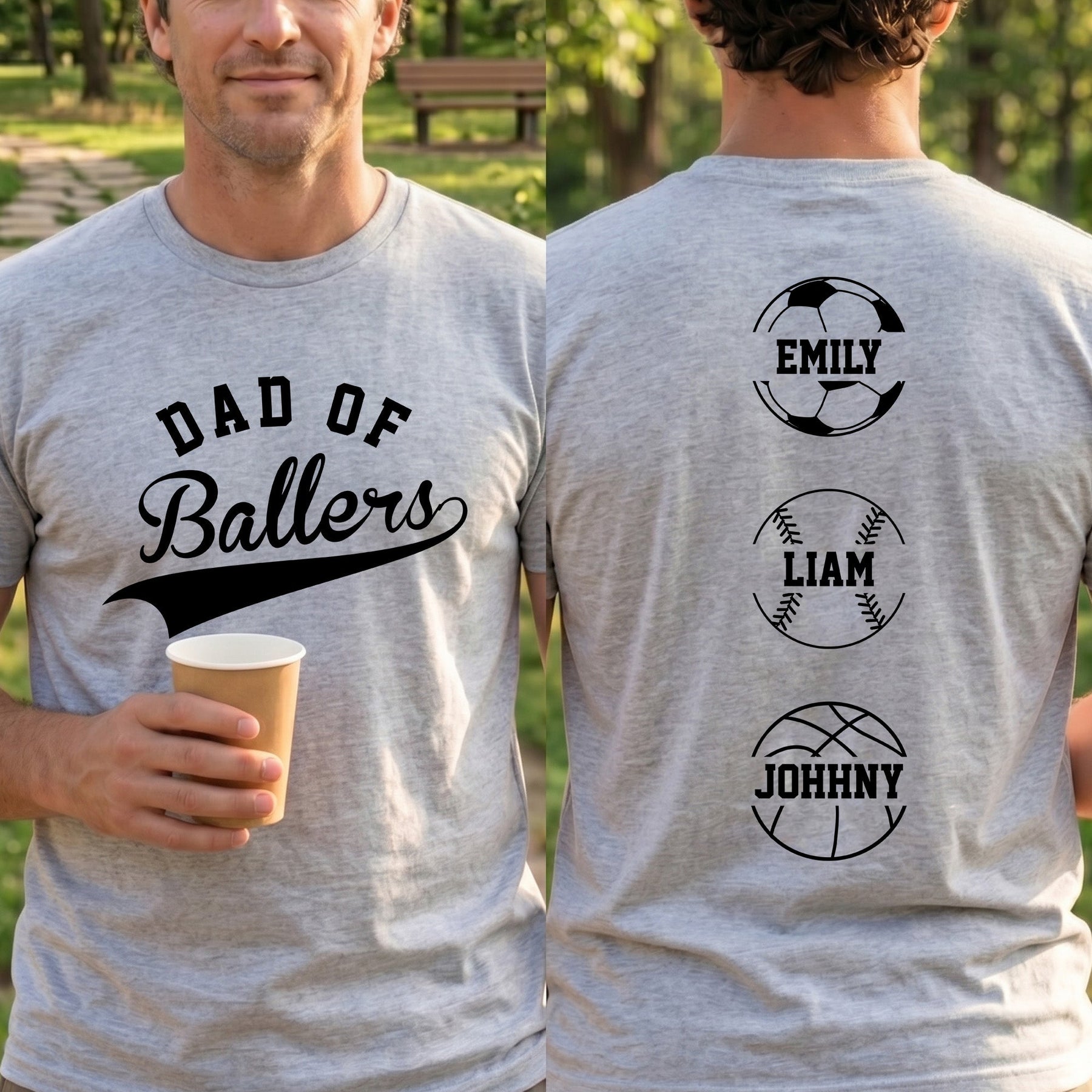 Dad Of Ballers - Personalized Shirt