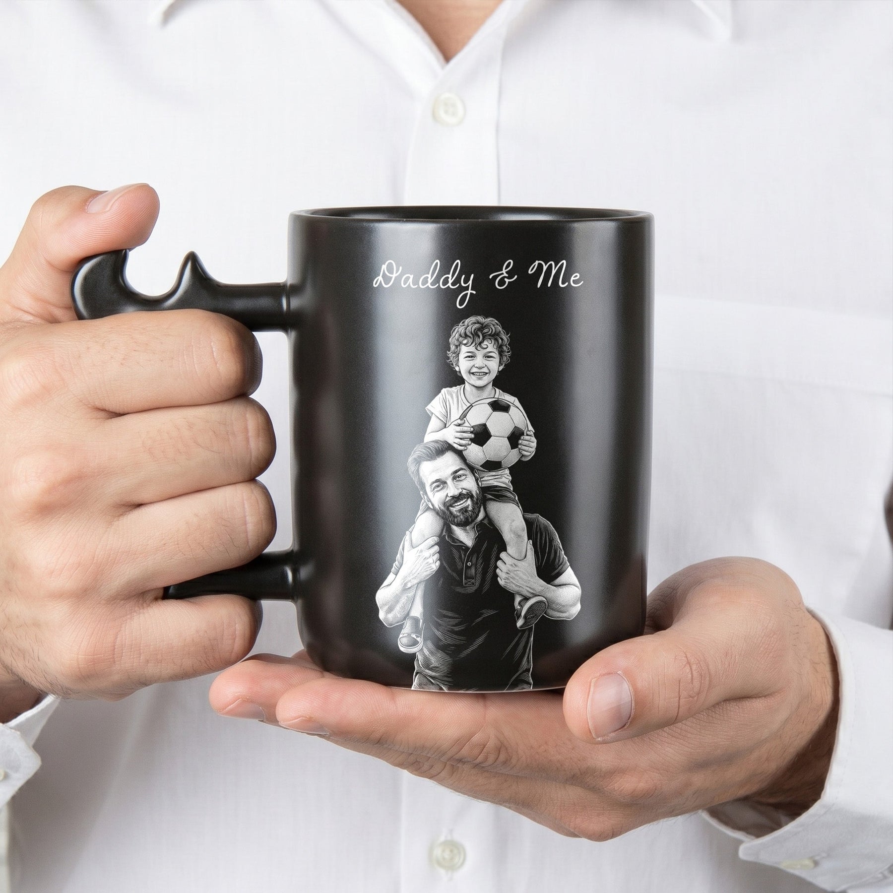 Dad Sketch Line Art Father's Day Gift For Dad, Husband - Personalized Mug