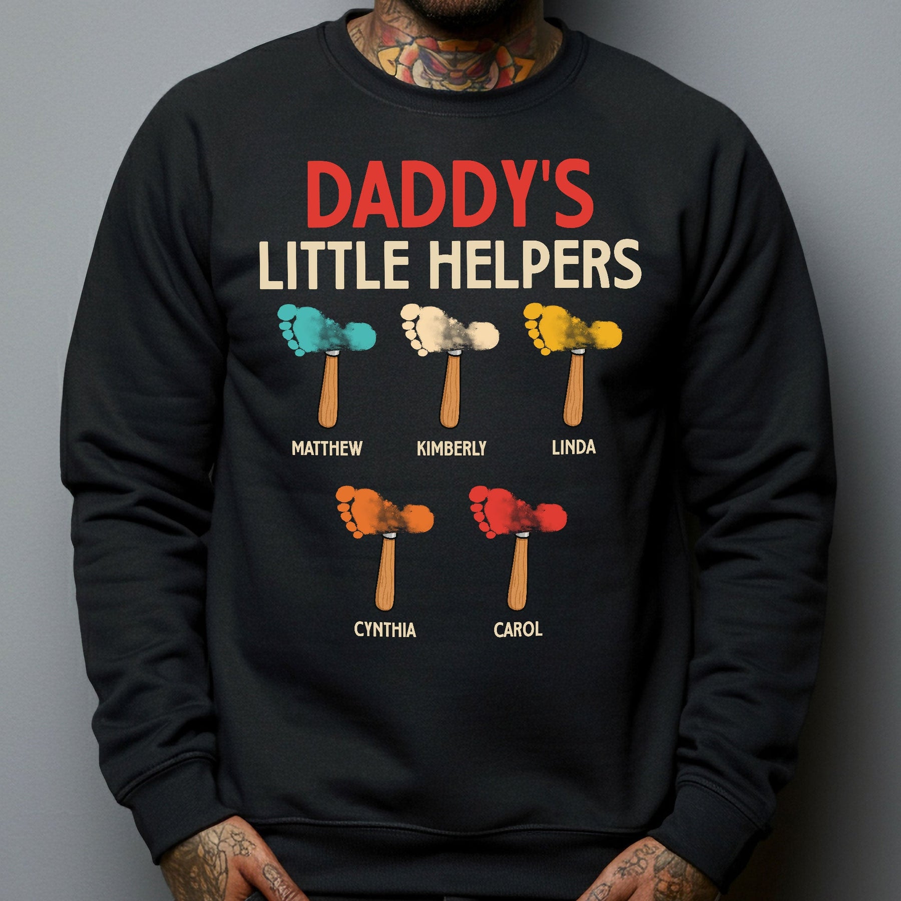 Daddy's Little Helpers Custom Kids Name - Personalized Shirt