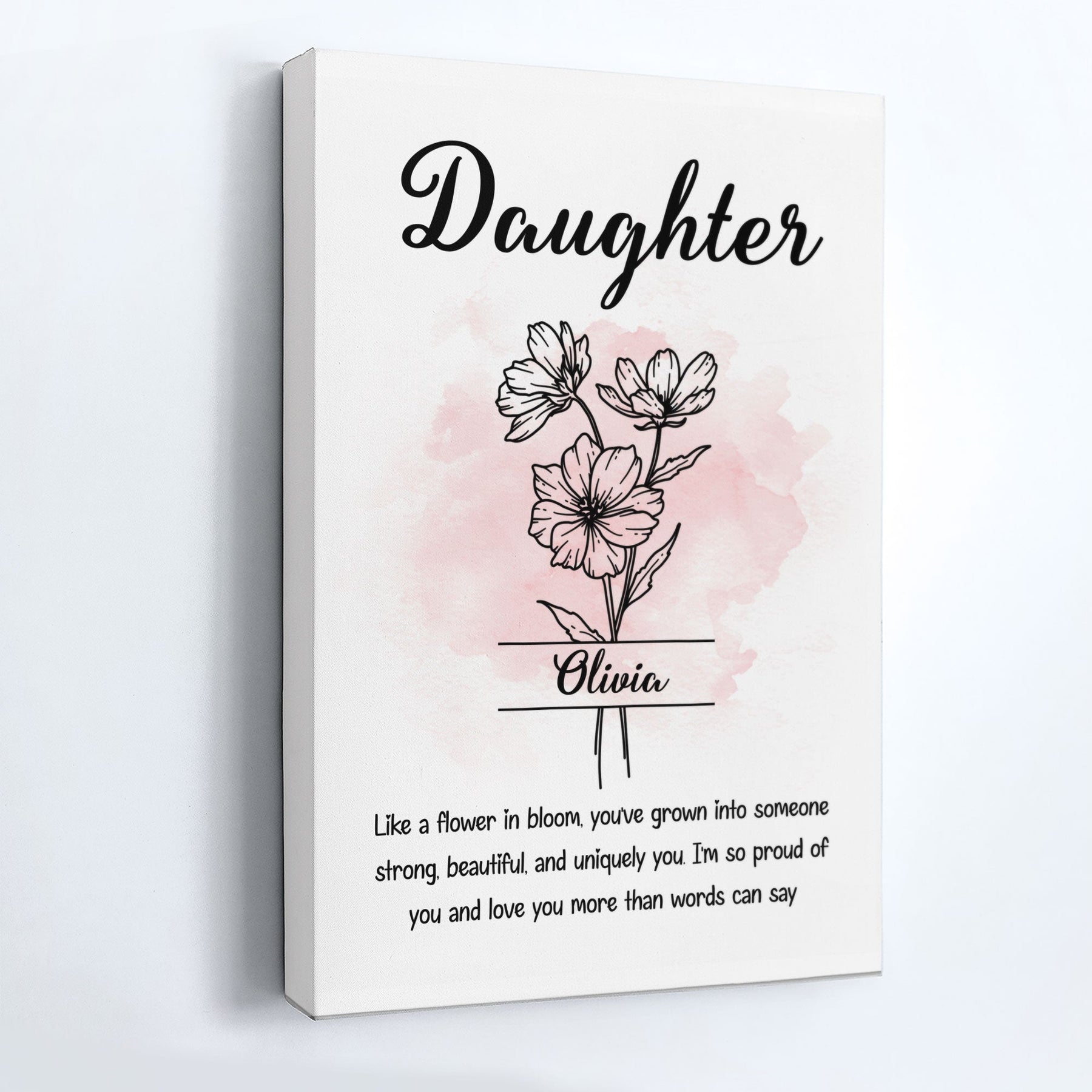 Daughter Like A Flower In Bloom - Personalized Poster/Canvas