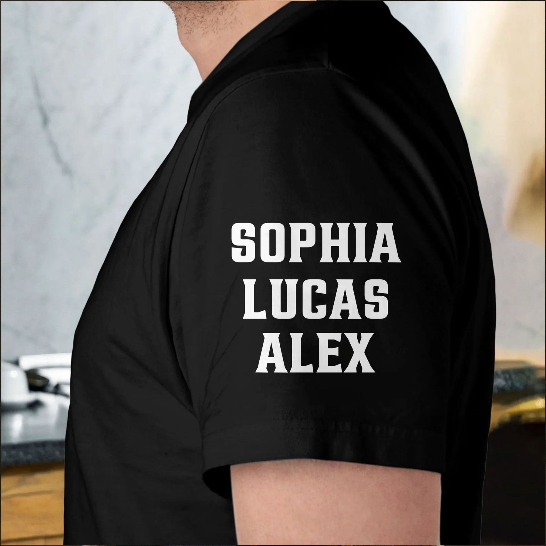 Dead Tired Dads Club - Funny Father's Day Gifts Custom Kids' Names On Sleeves - Personalized Shirt
