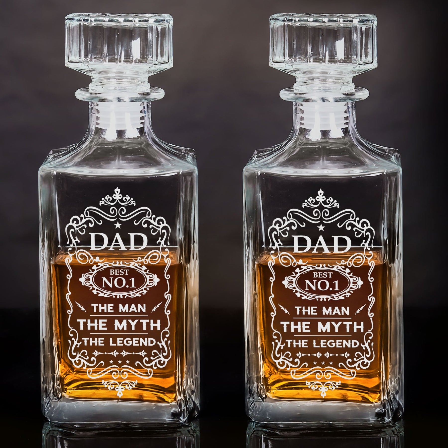 Decanter For Dad The Man The Myth The Legend - Custom Decanter