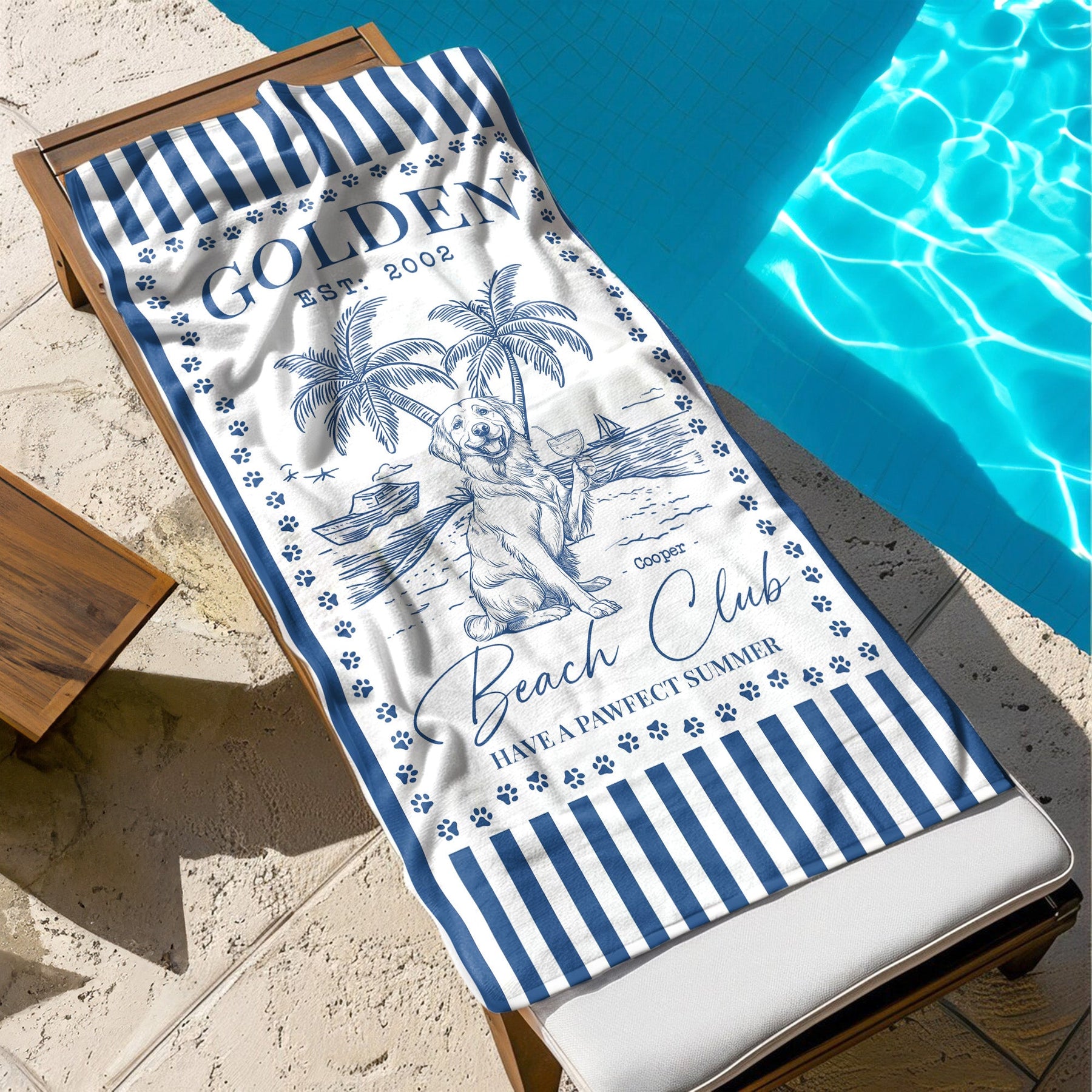 Dog Beach Club - Personalized Quick-Dry Beach Towel