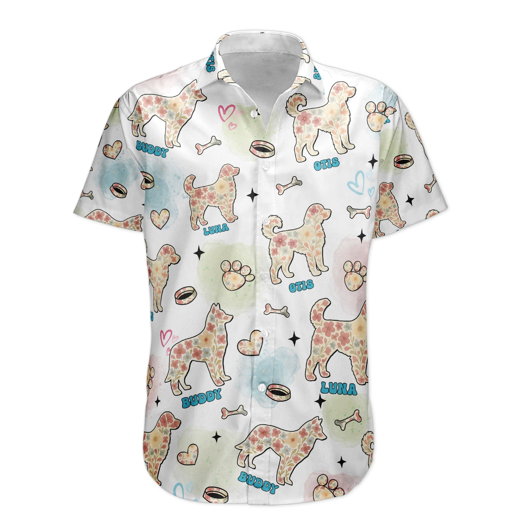 Dog Floral Summer - Personalized Hawaiian Shirt