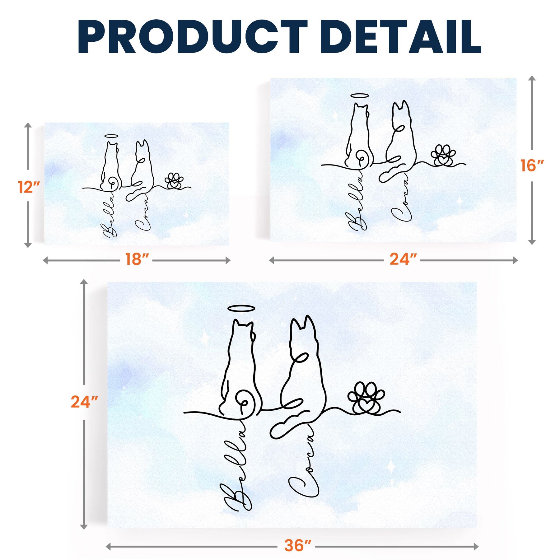 Dog Line Art Gift For Dog Lovers - Personalized Poster