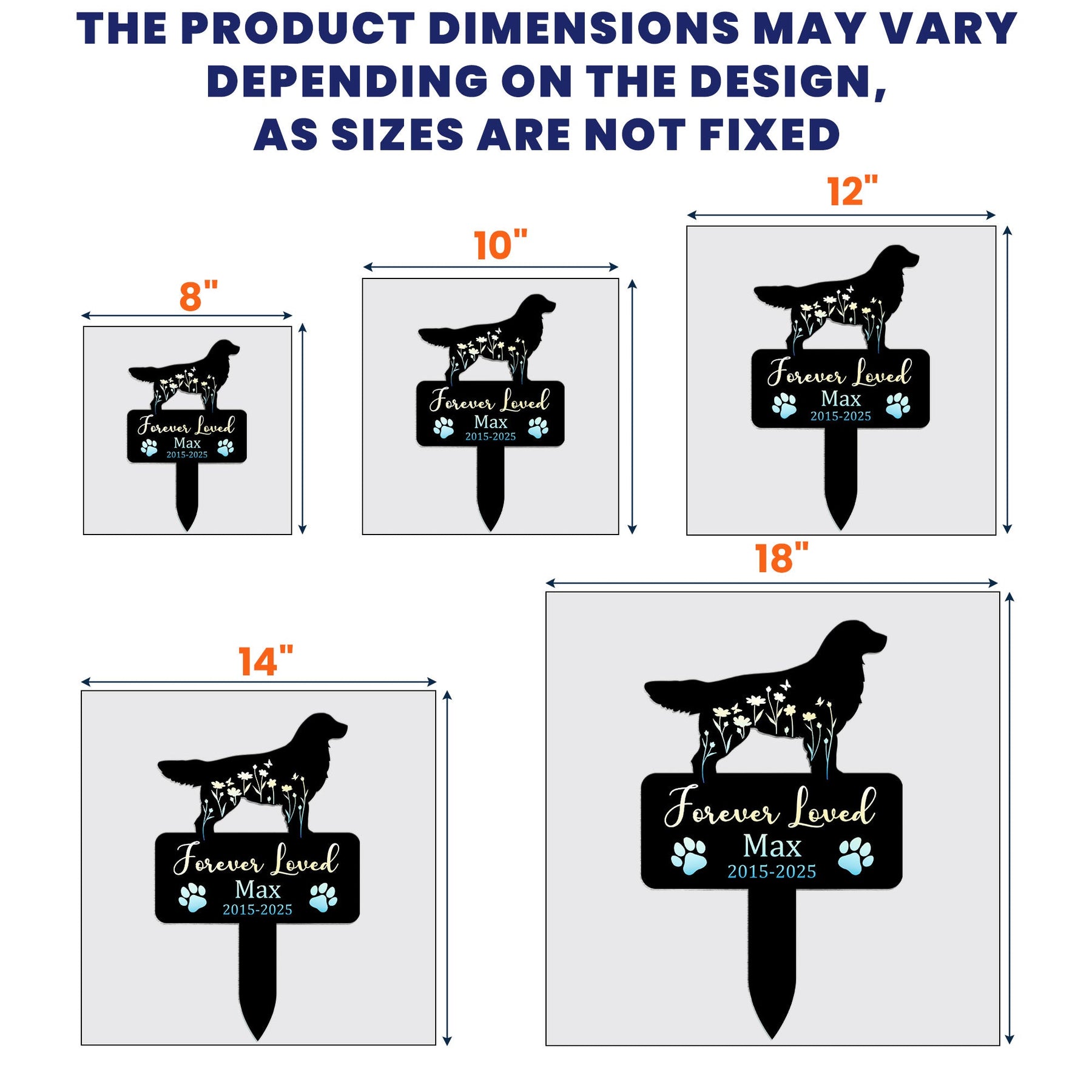 Dog Loss Forever Loved - Personalized Metal Garden Stake
