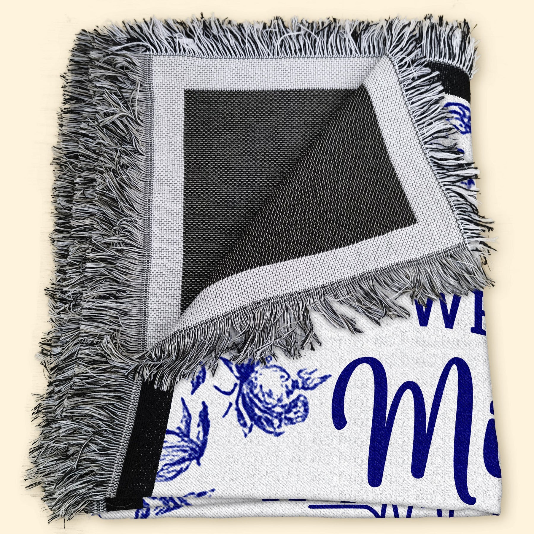 Dog Memorial Toile De Jouy When You Miss Me Have No Fear - Personalized Woven Blanket