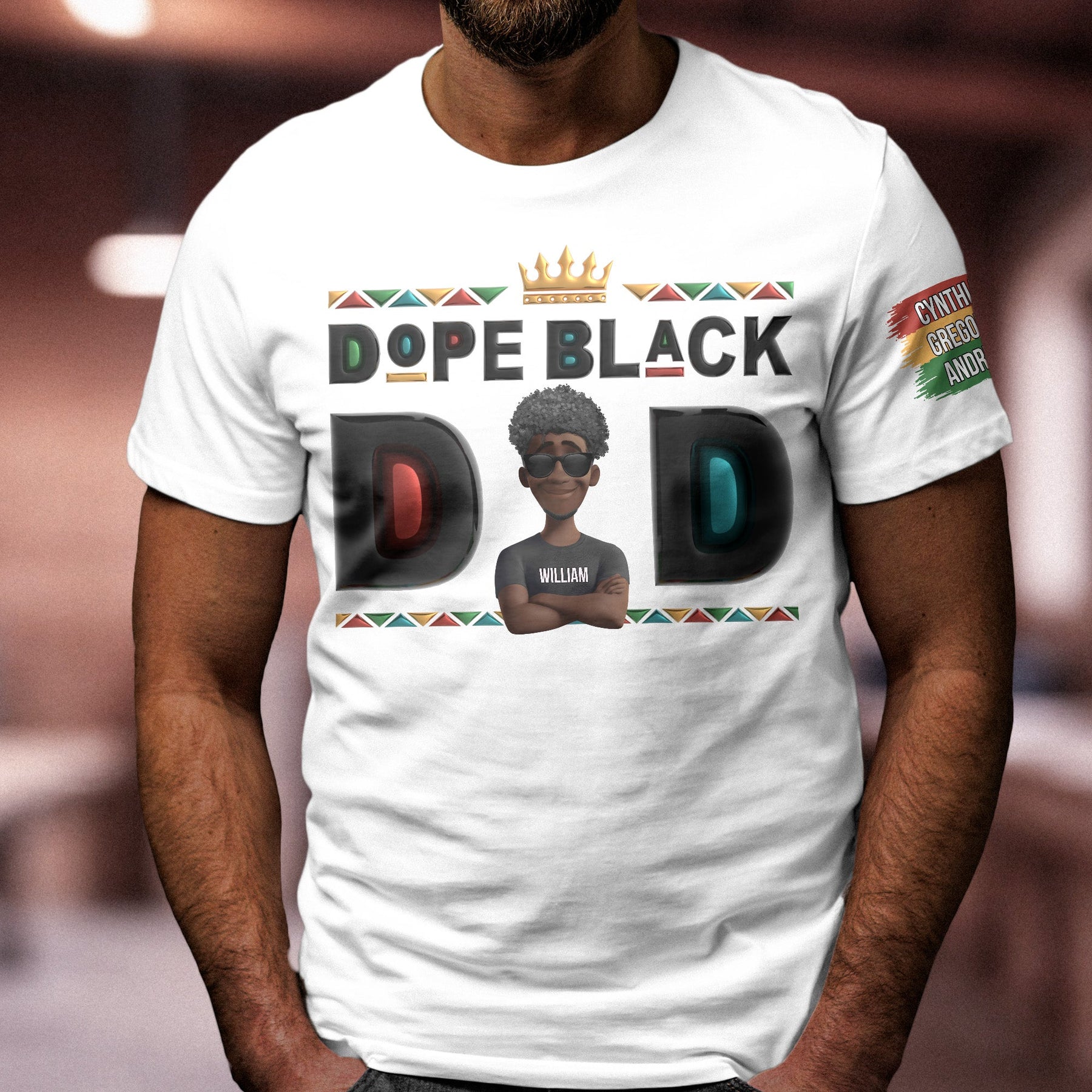 Dope Black Dad - Personalized Shirt