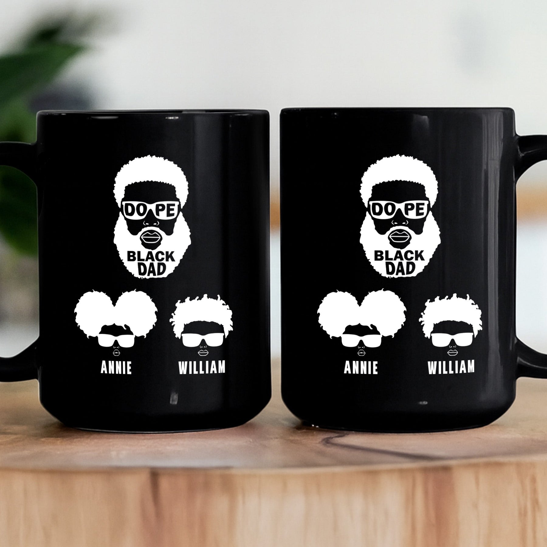 Dope Black Dad, Dope Black Father Black Mug Ver - Father's Day Gift - Personalized Mug