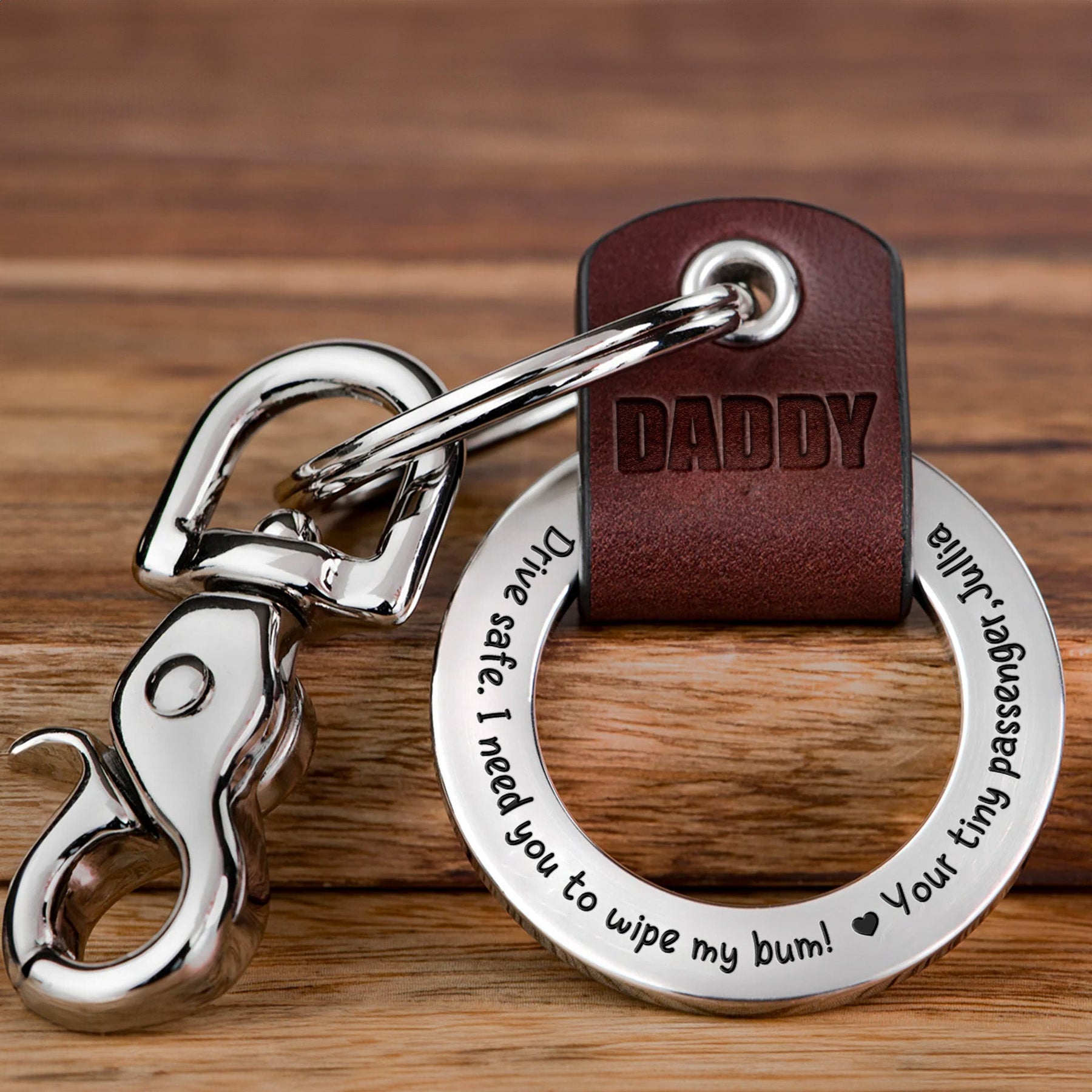 Drive Safe. I Need You To Wipe My Bum! - Personalized Coordinates Keychain