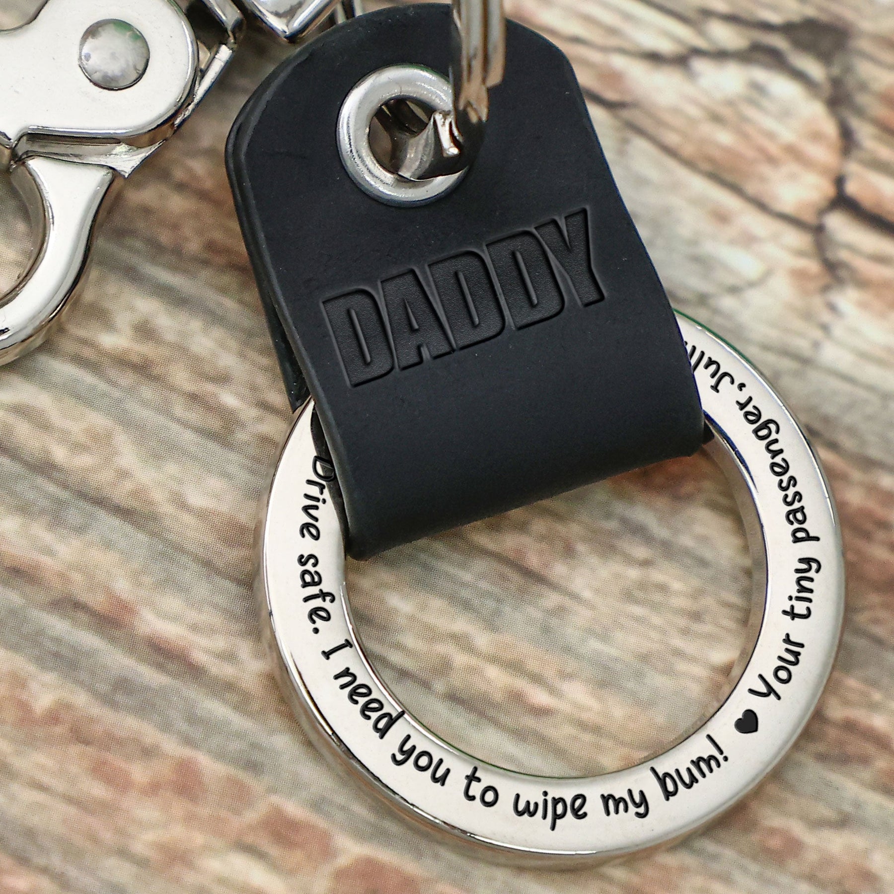 Drive Safe. I Need You To Wipe My Bum! - Personalized Coordinates Keychain