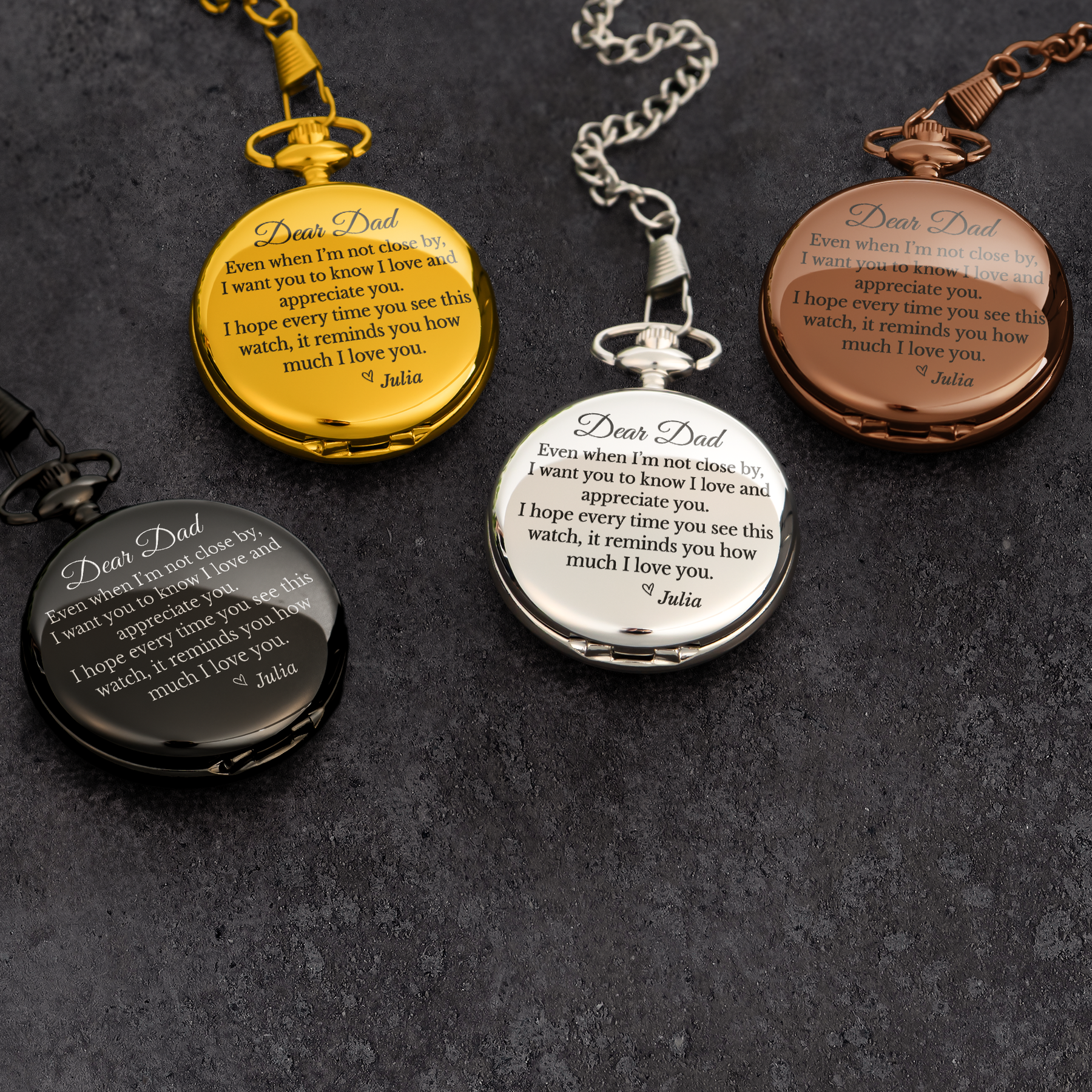 Even When I’m Not Close By - Personalized Pocket Watch