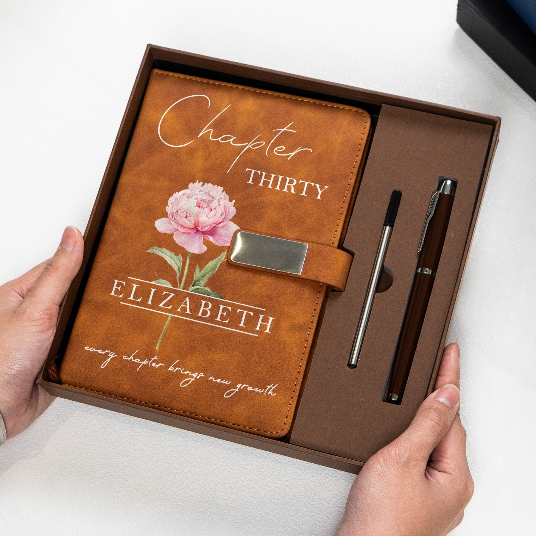 Every Chapter Brings New Growth Birthday Gift For Her - Personalized Notebook Set