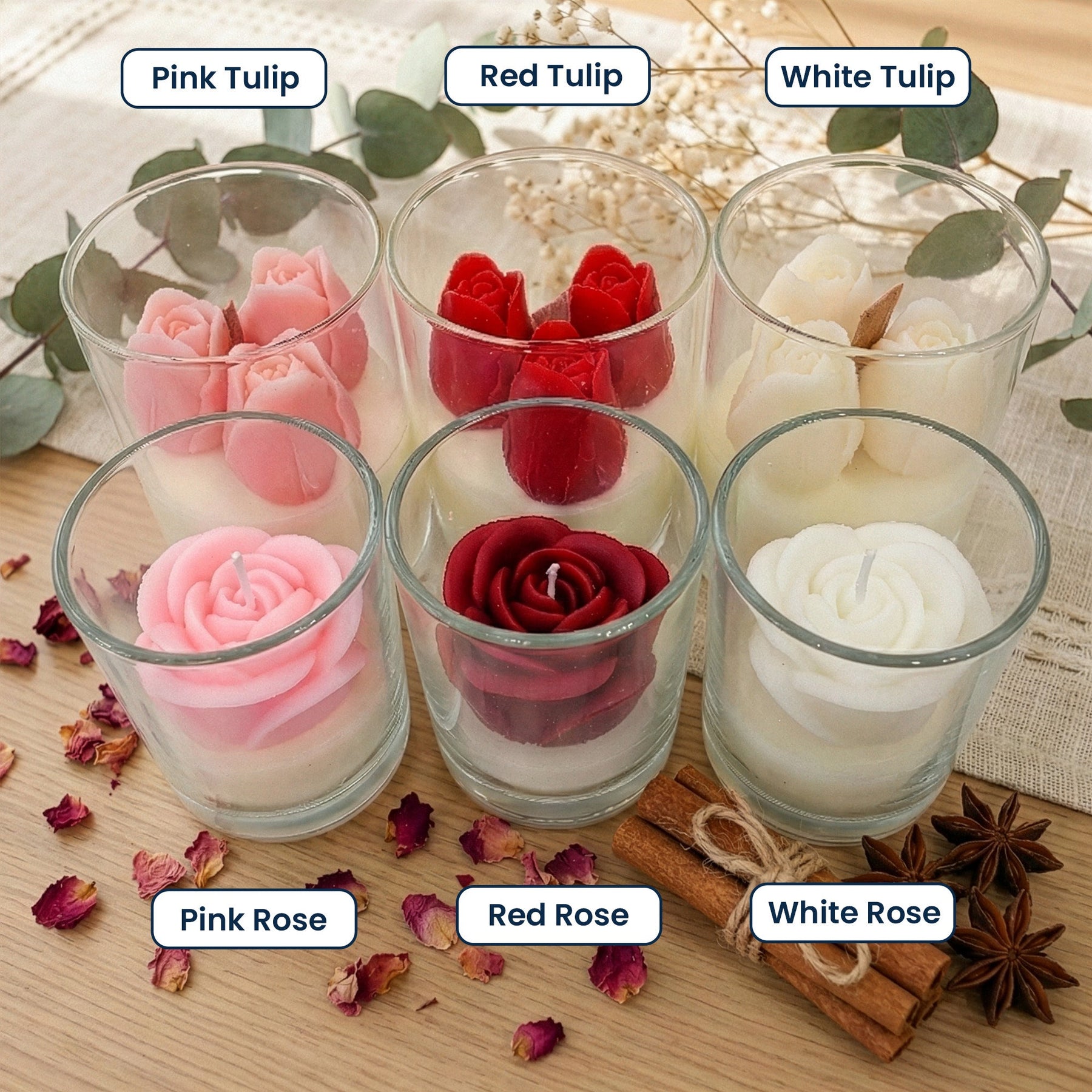F Valentine's Day I F Love You Every Day - Personalized Floral Soy Wax Candle