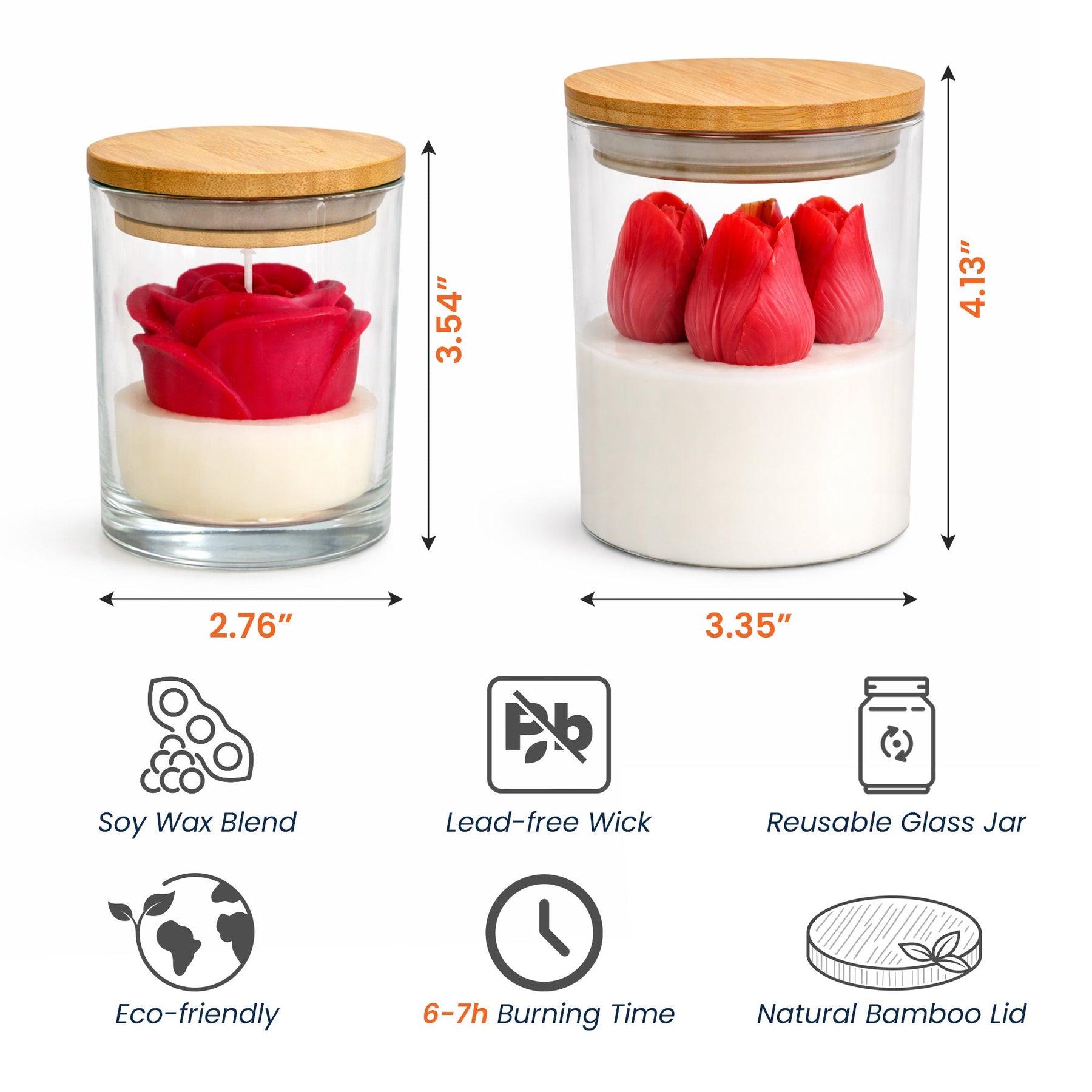 F Valentine's Day I F Love You Every Day - Personalized Floral Soy Wax Candle