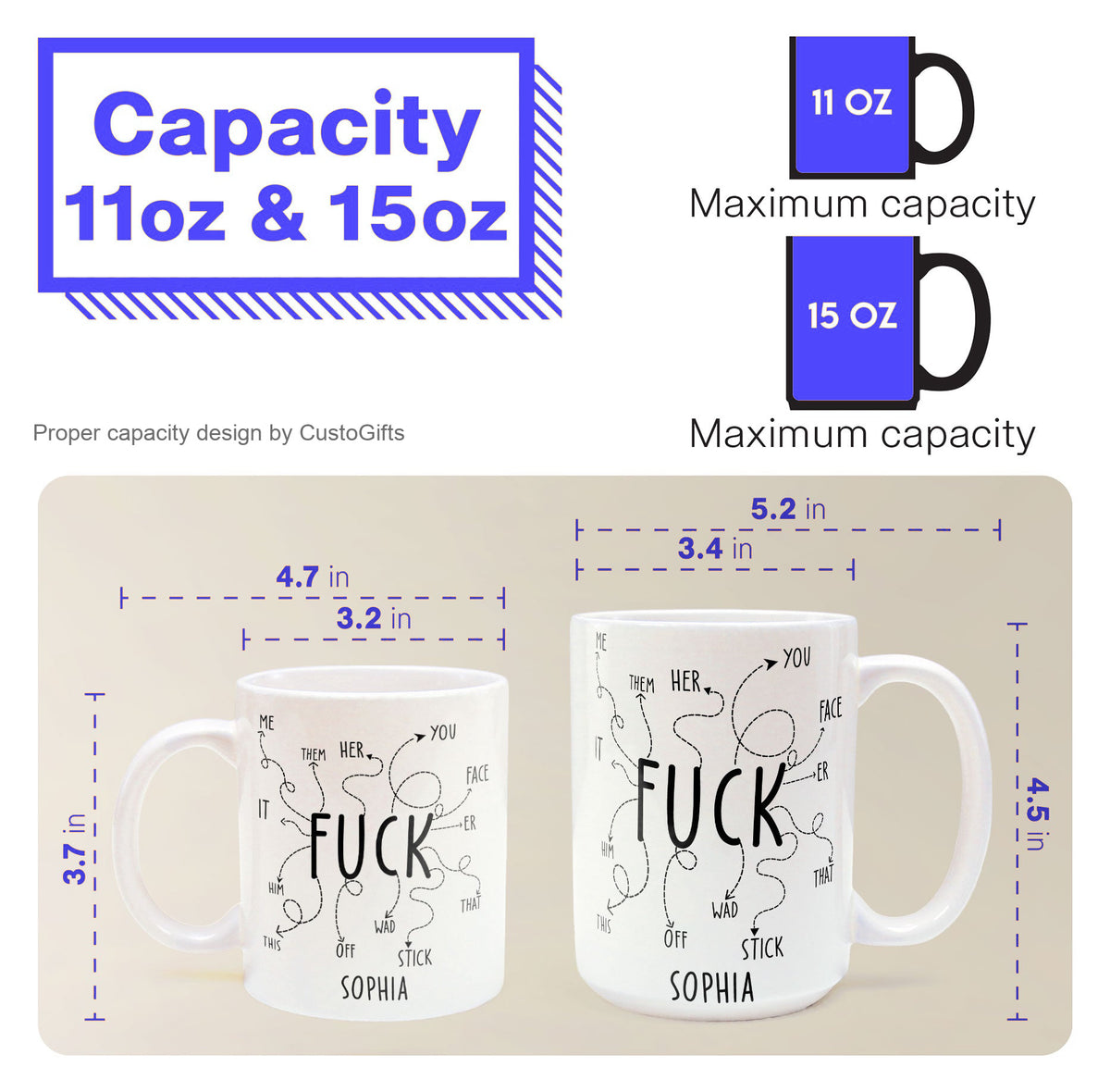 F*ck Off Funny Coffee Mug, Rude Mug, Best Friend Gift, Self Gift - Personalized Mug