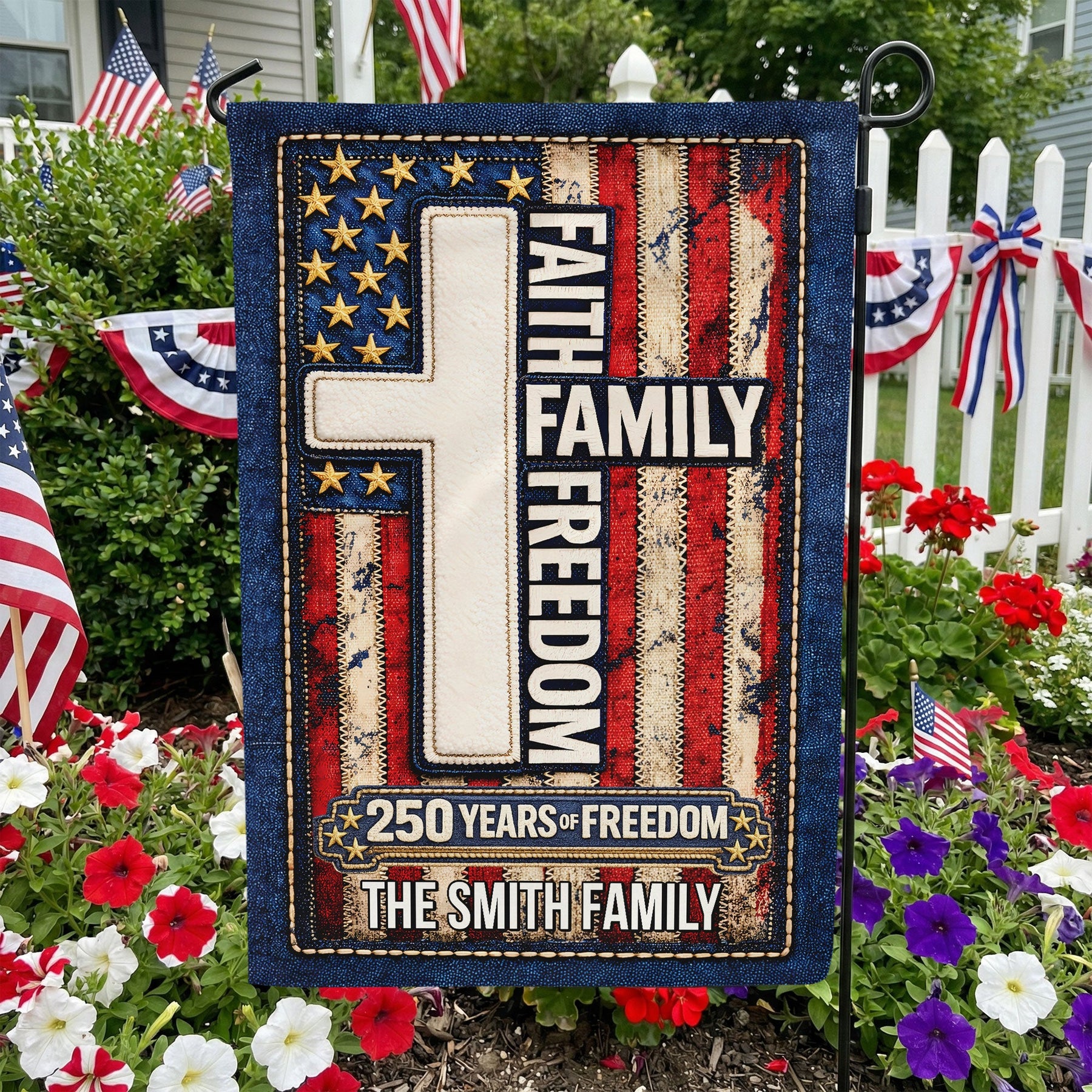 Faith Freedom - Personalized Flag