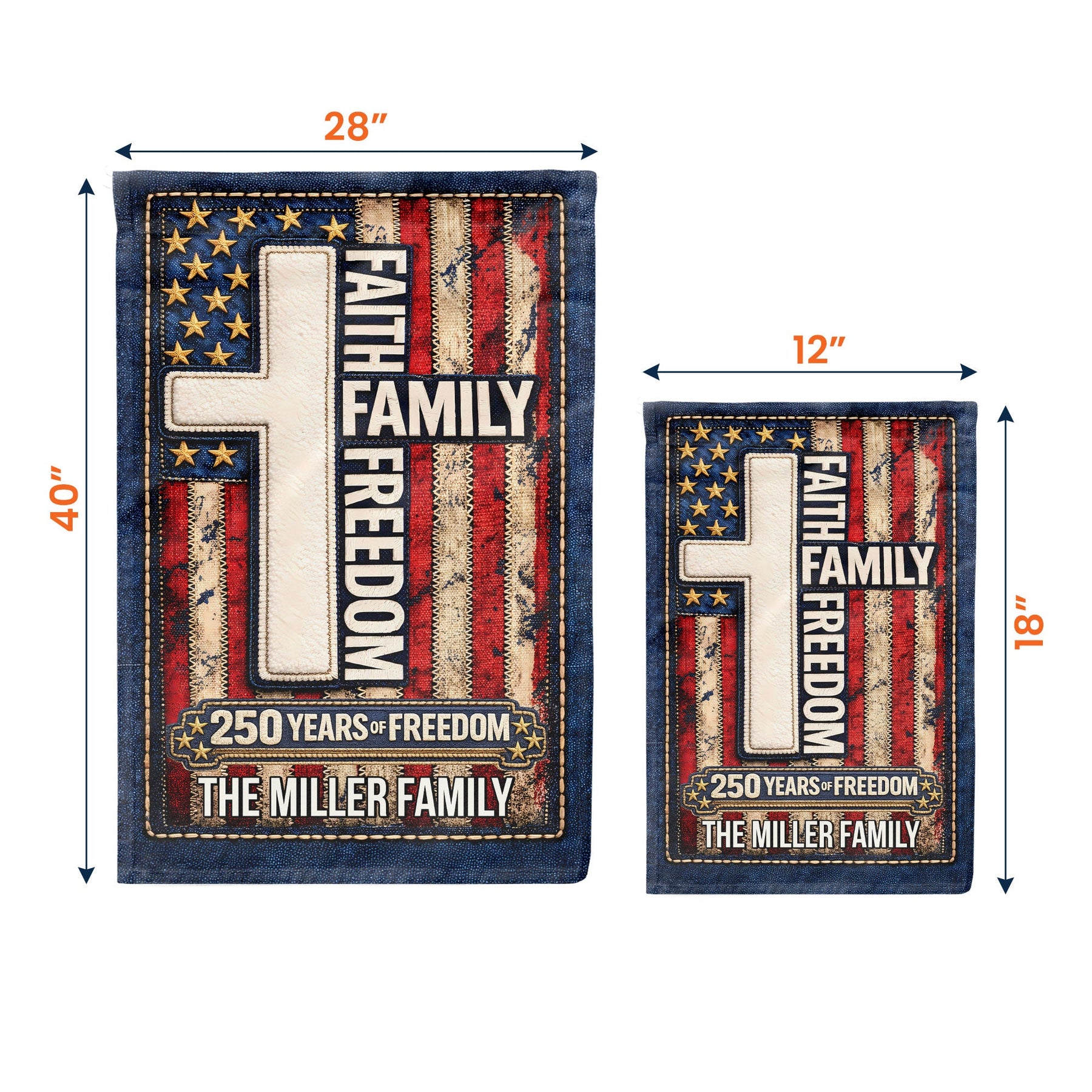 Faith Freedom - Personalized Flag