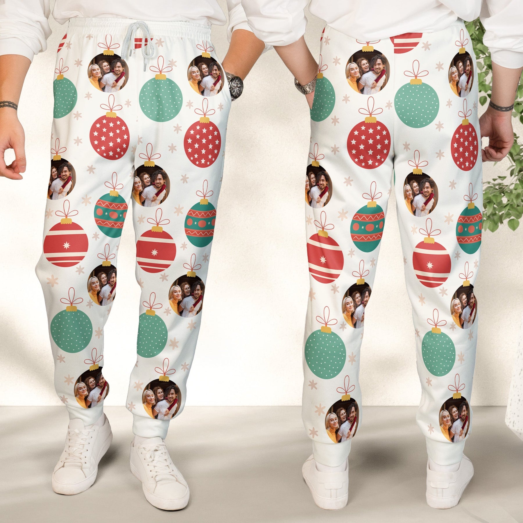 Family Christmas Custom Photo Family - Personalized Photo Sweatpants