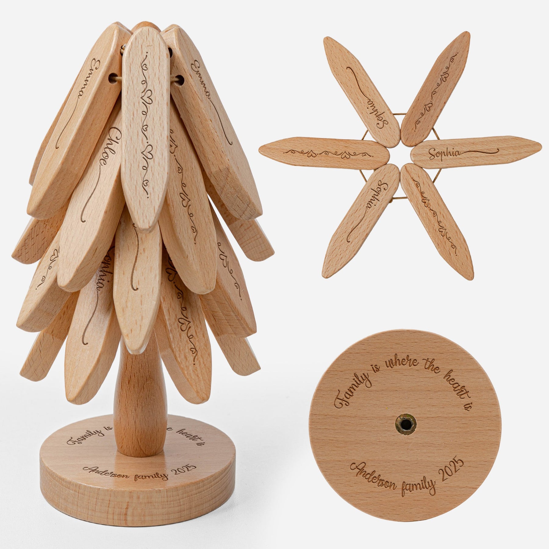 Family Is Where The Heart Is - Personalized Trivet Tree