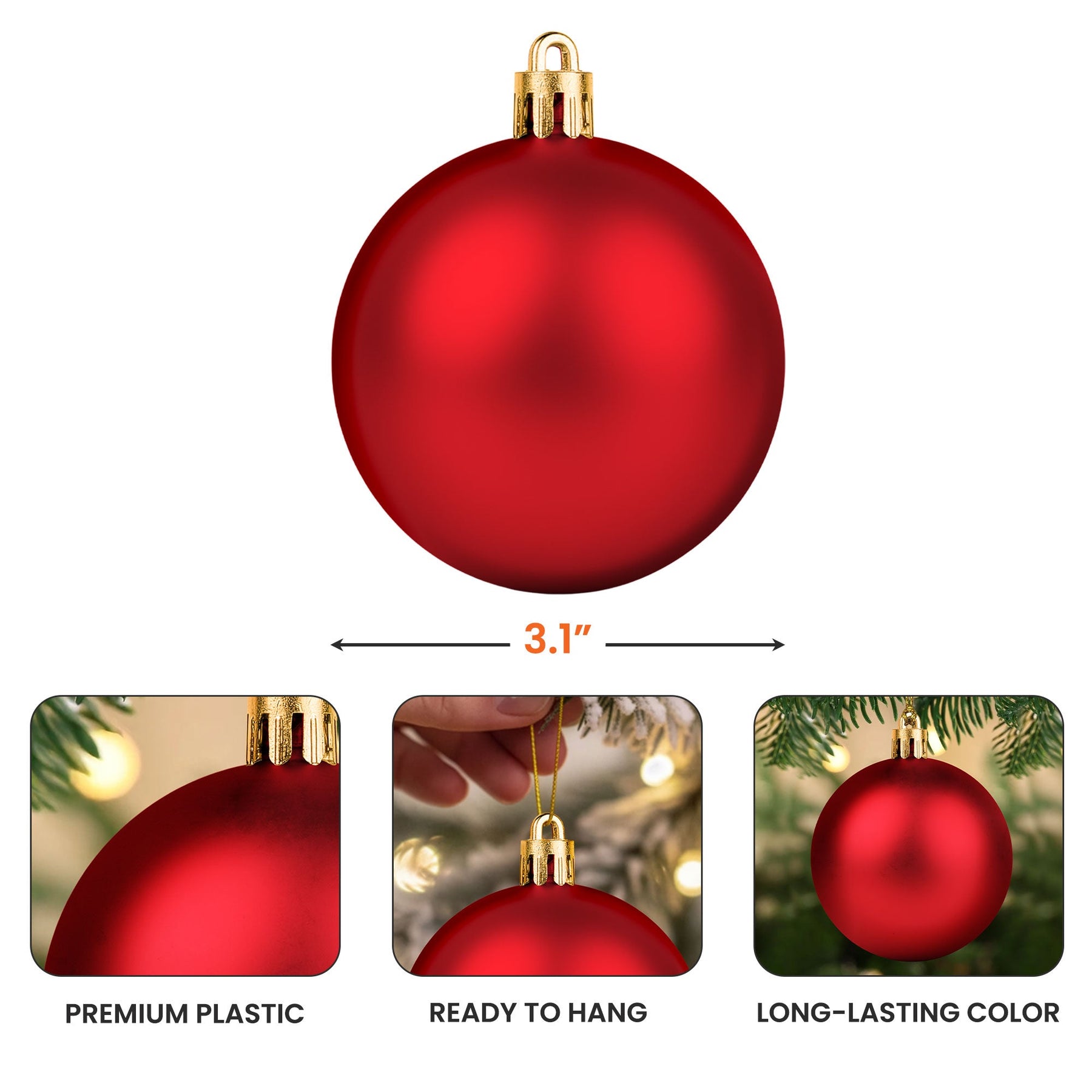 Family Sitting Festive Plant Buffalo Plaid - Personalized Ball Ornament