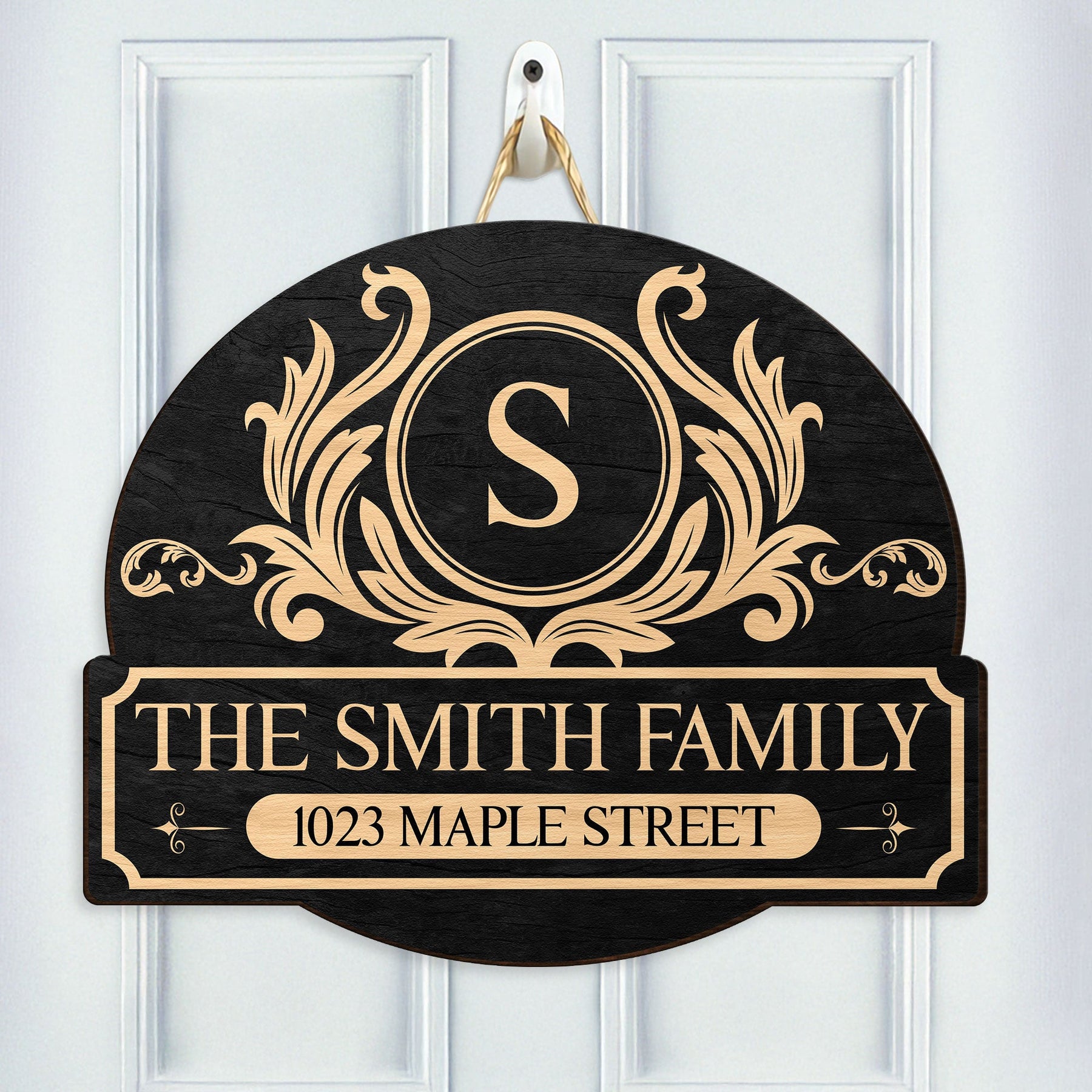 Family Monogram - Personalized Wood Sign