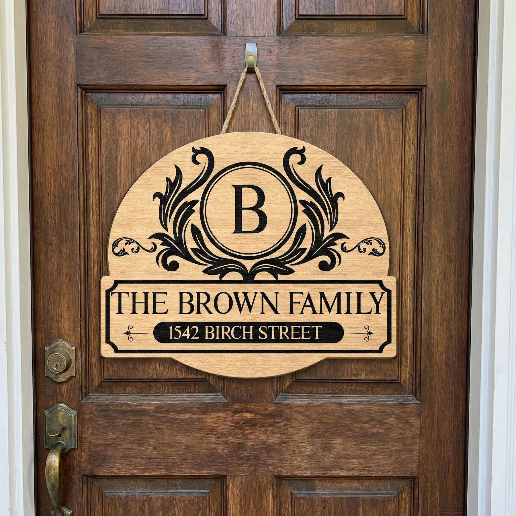 Family Monogram - Personalized Wood Sign