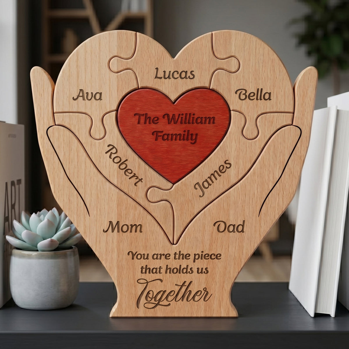 Family Puzzle For Mom, Dad, Daughter, Son You Are The Piece That Hold Us Together - Personalized Puzzle