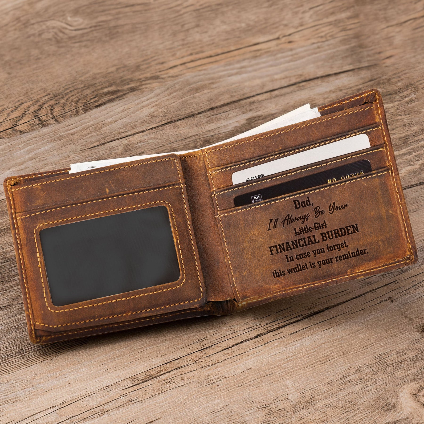 Father & Daughter #Unbreakablebond - Personalized Leather Wallet