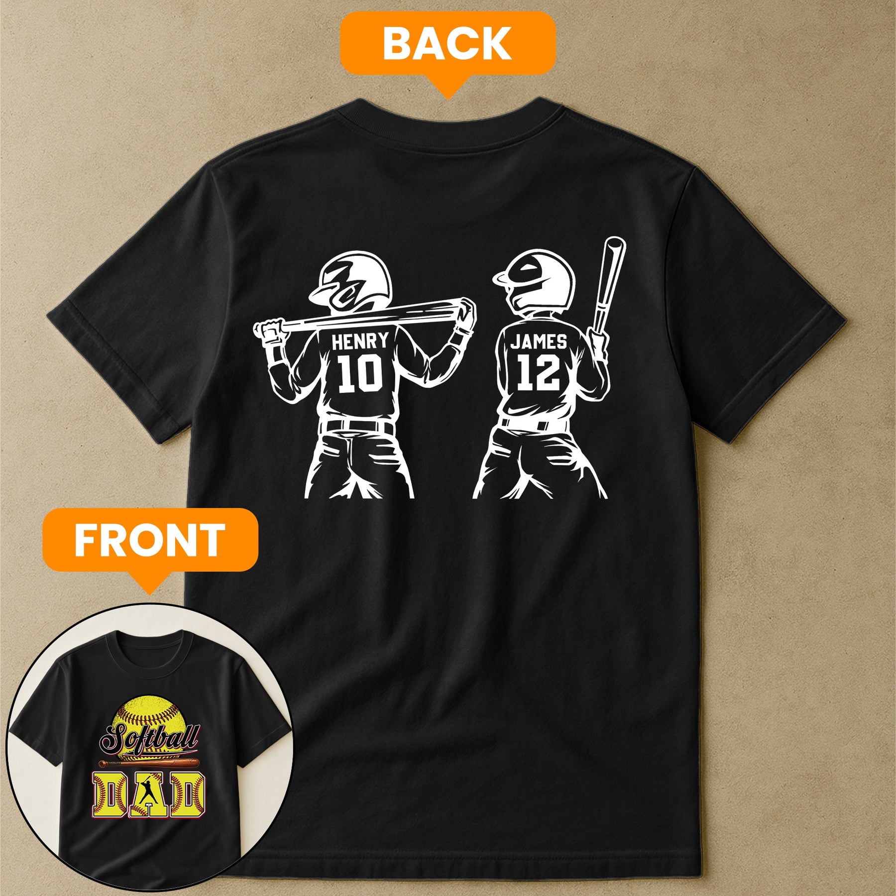 Father's Day Gifts For Softball Dad, Grandpa - Personalized Shirt